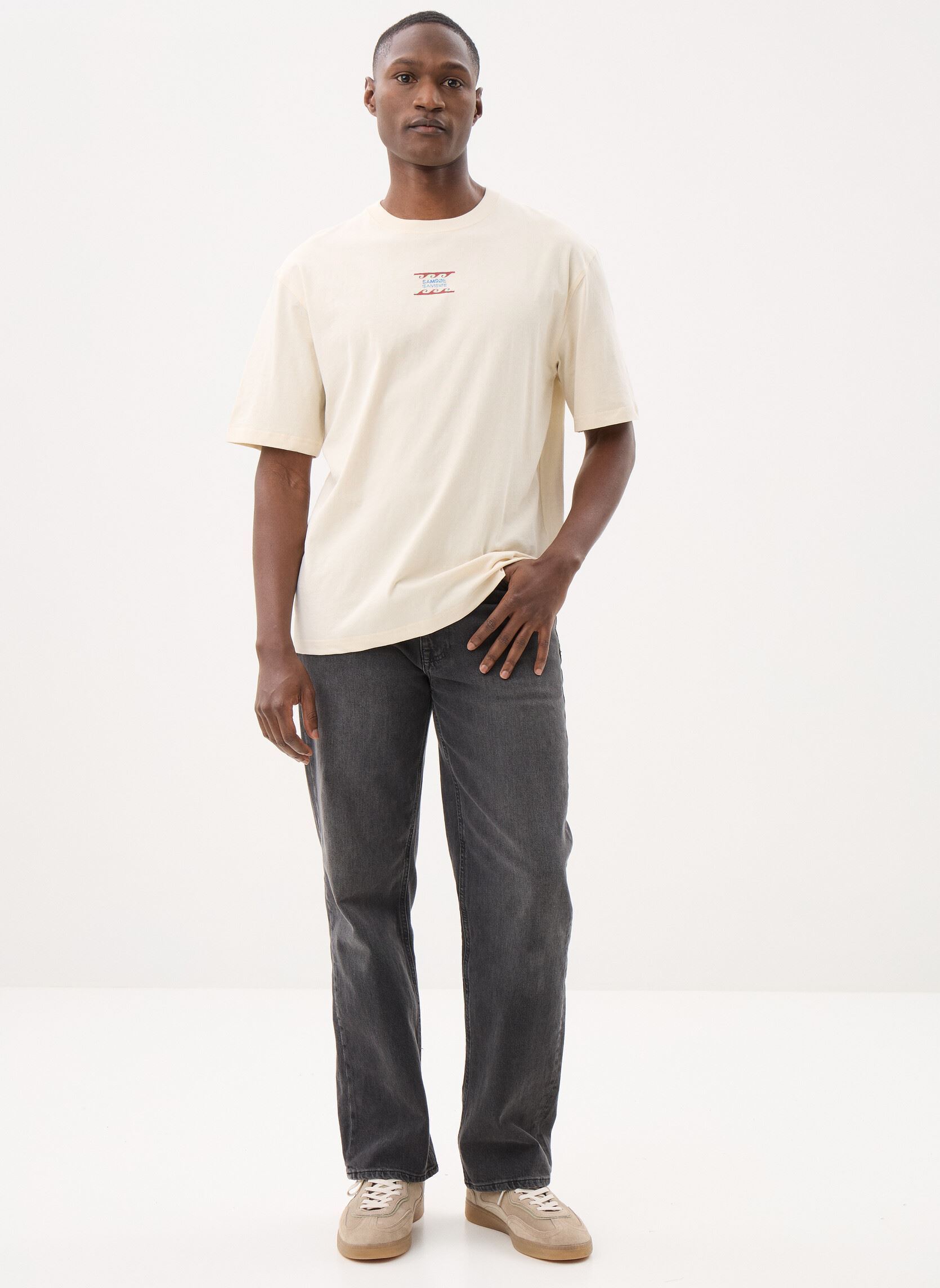 T-shirts met korte mouwen Sagergei t-shirt 15316 heren wit Samsoe Samsoe T-shirts met korte mouwen Sagergei t-shirt 15316 heren wit Neutral leisure