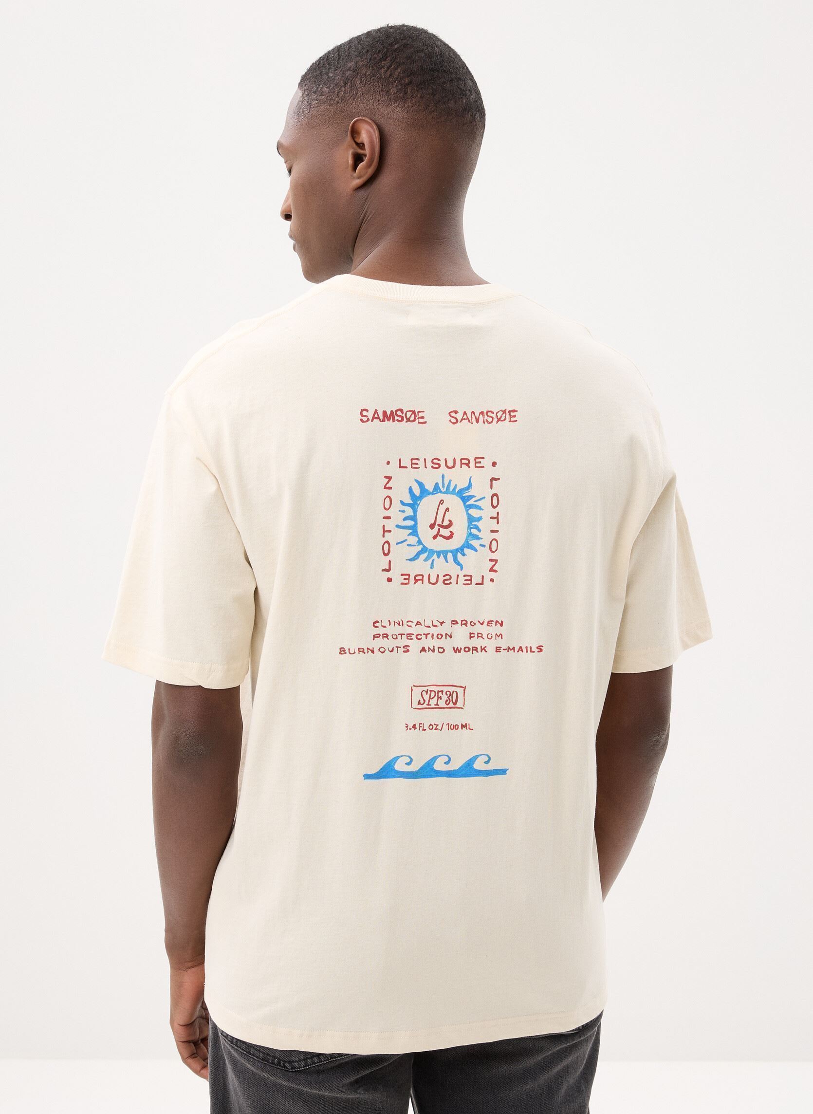 T-shirts met korte mouwen Sagergei t-shirt 15316 heren wit Samsoe Samsoe T-shirts met korte mouwen Sagergei t-shirt 15316 heren wit Neutral leisure