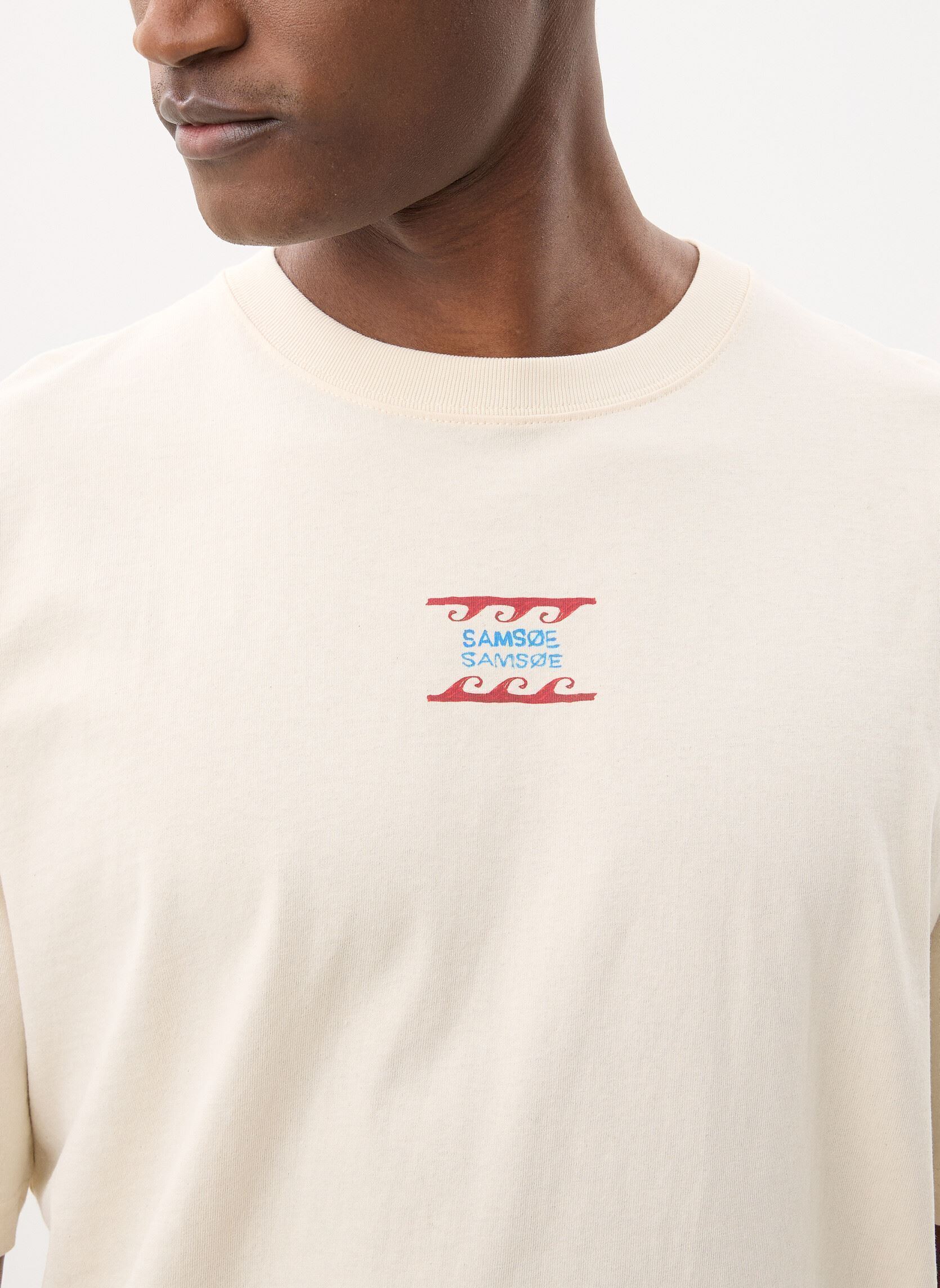 T-shirts met korte mouwen Sagergei t-shirt 15316 heren wit Samsoe Samsoe T-shirts met korte mouwen Sagergei t-shirt 15316 heren wit Neutral leisure