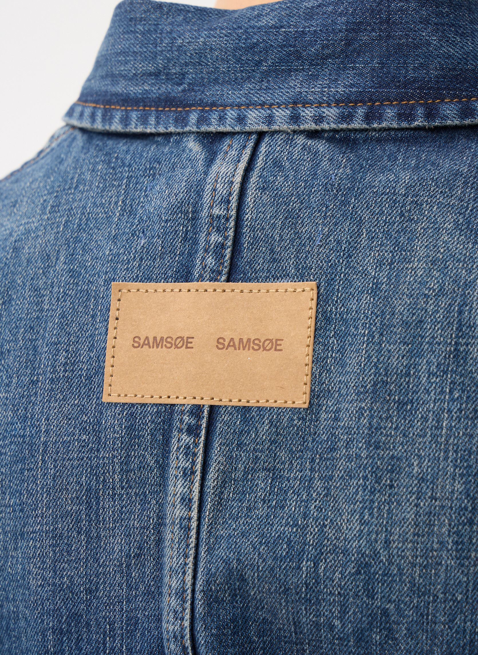 Vestes en jean Sanadina jacket 15891 femme bleu Samsoe Samsoe Vestes en jean Sanadina jacket 15891 femme bleu Nippon