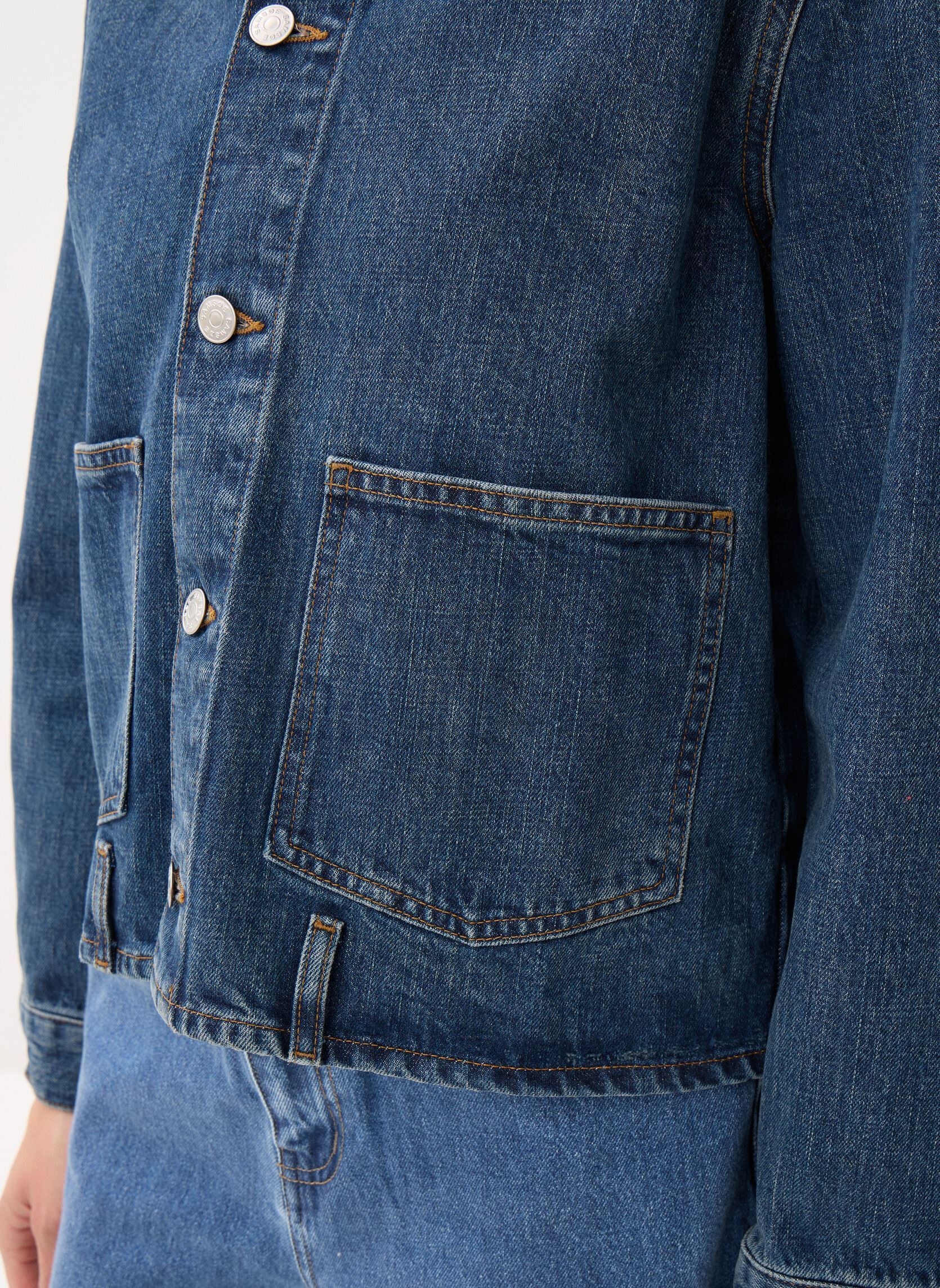 Vestes en jean Sanadina jacket 15891 femme bleu Samsoe Samsoe Vestes en jean Sanadina jacket 15891 femme bleu Nippon