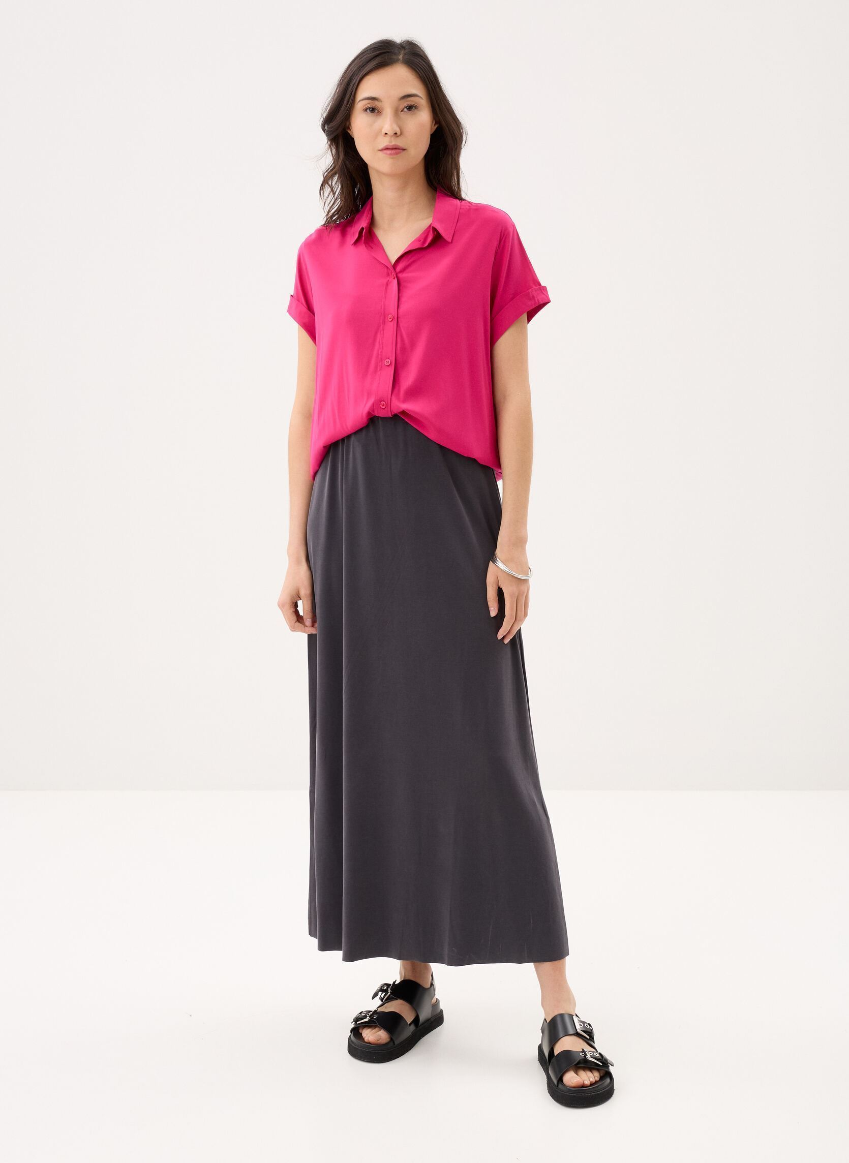 Jupes longues Sasusanna skirt 15641 femme noir Samsoe Samsoe Jupes longues Sasusanna skirt 15641 femme noir Black