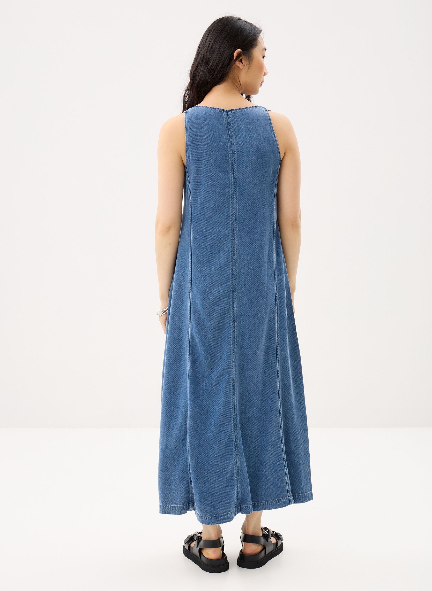 Jurken Saskylar dress 15645 dames blauw Samsoe Samsoe Jurken Saskylar dress 15645 dames blauw Medium Denim Blue