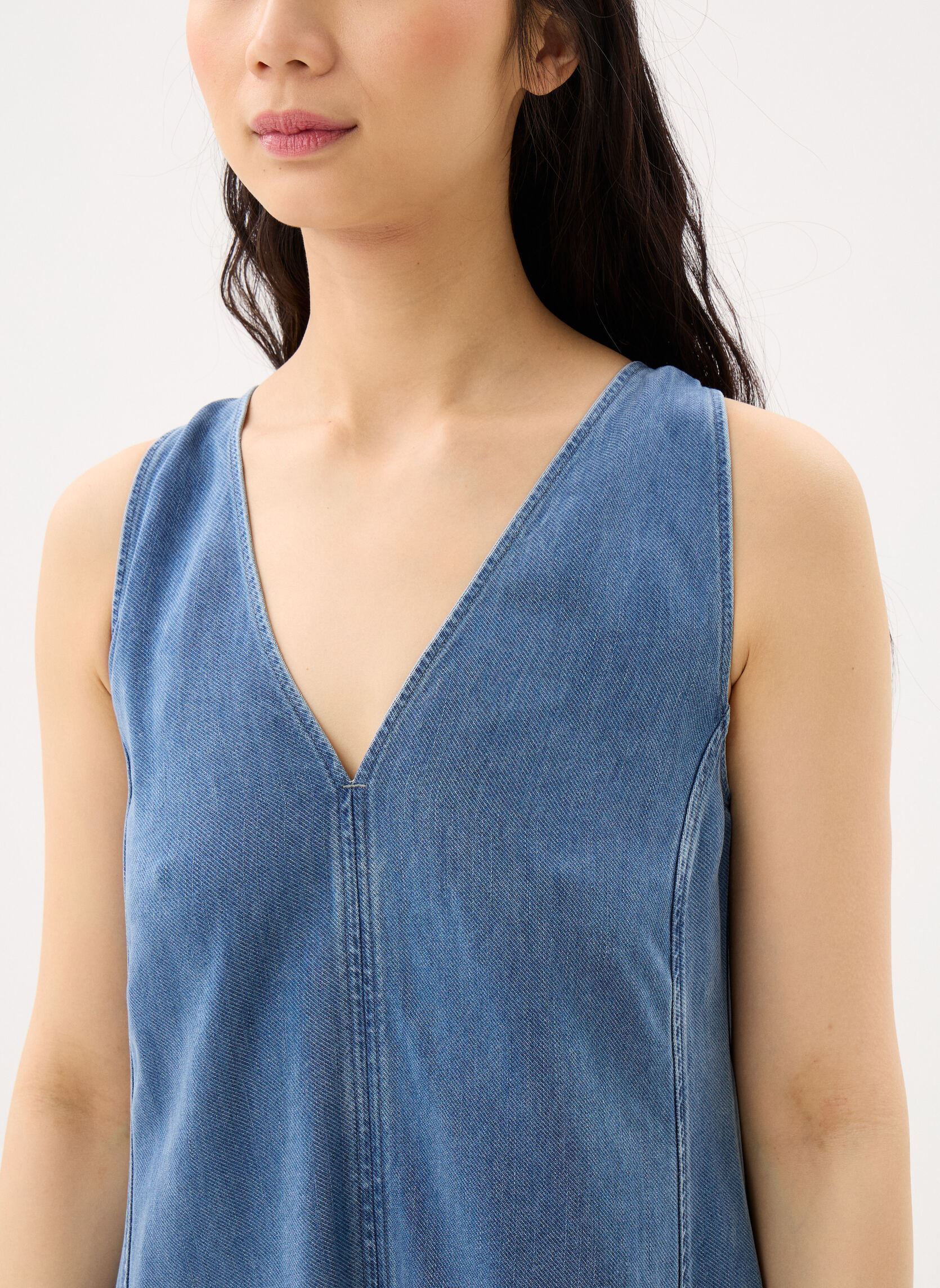 Jurken Saskylar dress 15645 dames blauw Samsoe Samsoe Jurken Saskylar dress 15645 dames blauw Medium Denim Blue