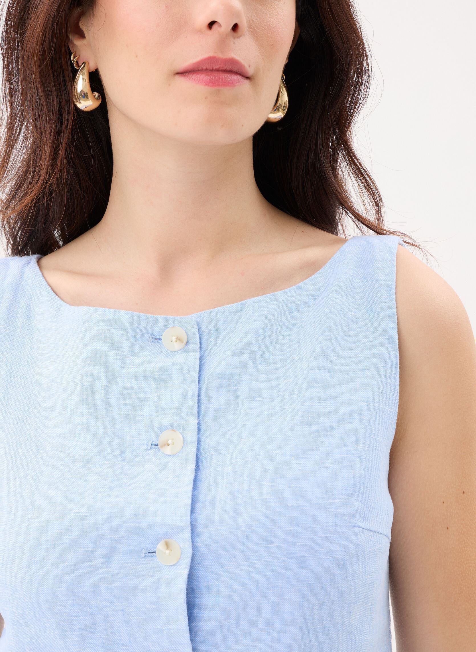 Westen Saloves vest 14329 damen blau Samsoe Samsoe Westen Saloves vest 14329 damen blau Bel Air Blue Mel.