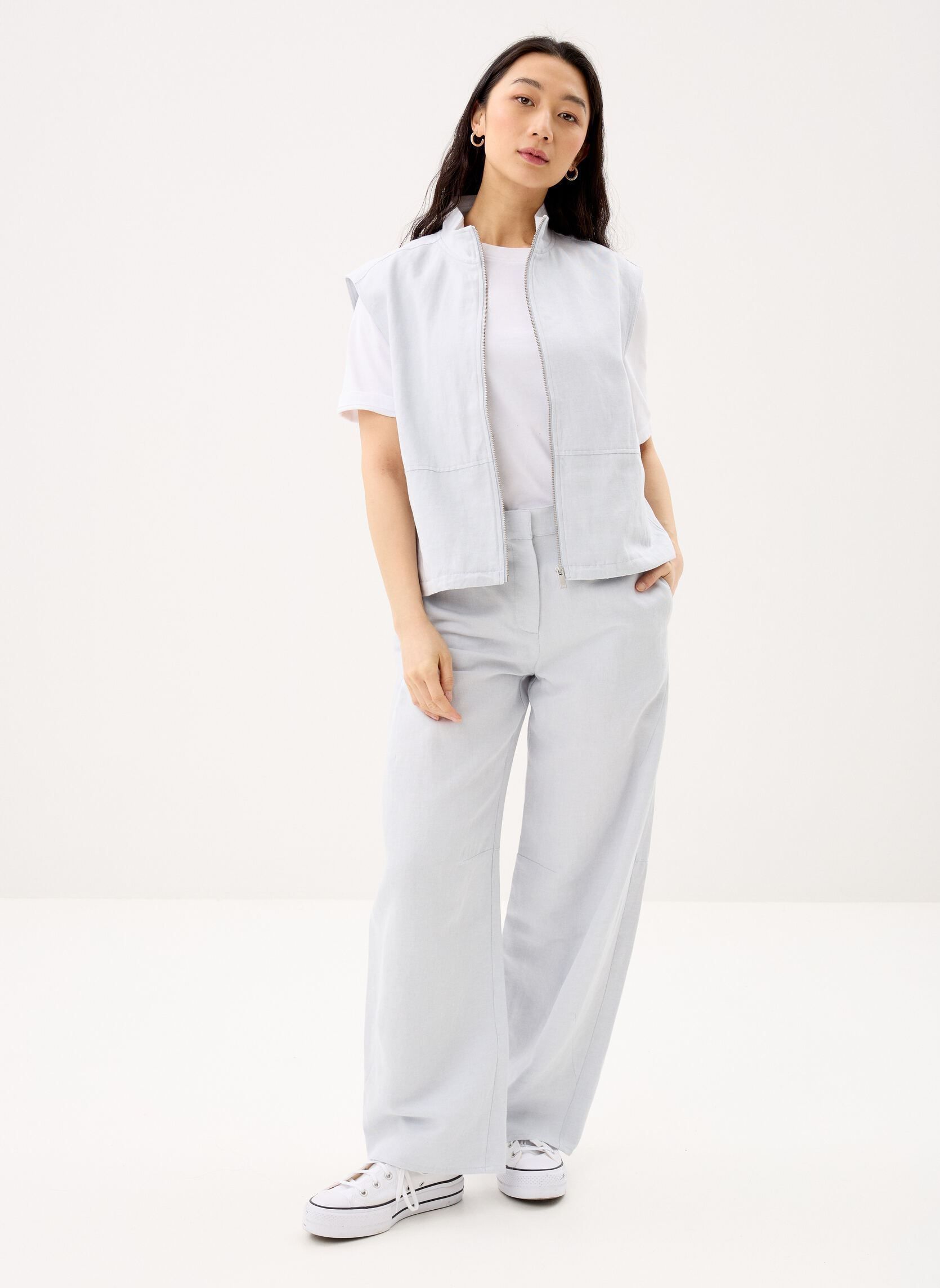 Pantalons larges Sarokos trousers 15930 femme bleu Samsoe Samsoe Pantalons larges Sarokos trousers 15930 femme bleu Gray Dawn Mel.