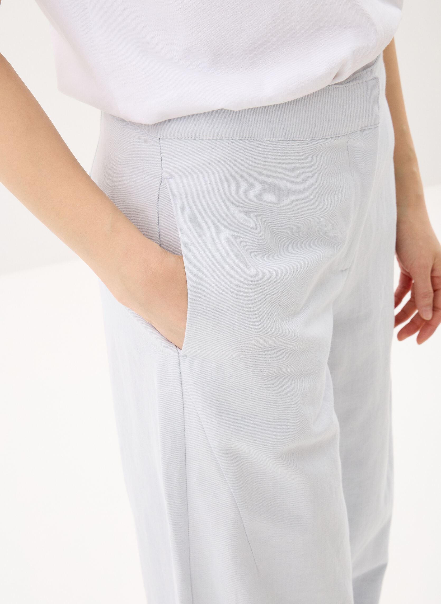 Pantalons larges Sarokos trousers 15930 femme bleu Samsoe Samsoe Pantalons larges Sarokos trousers 15930 femme bleu Gray Dawn Mel.