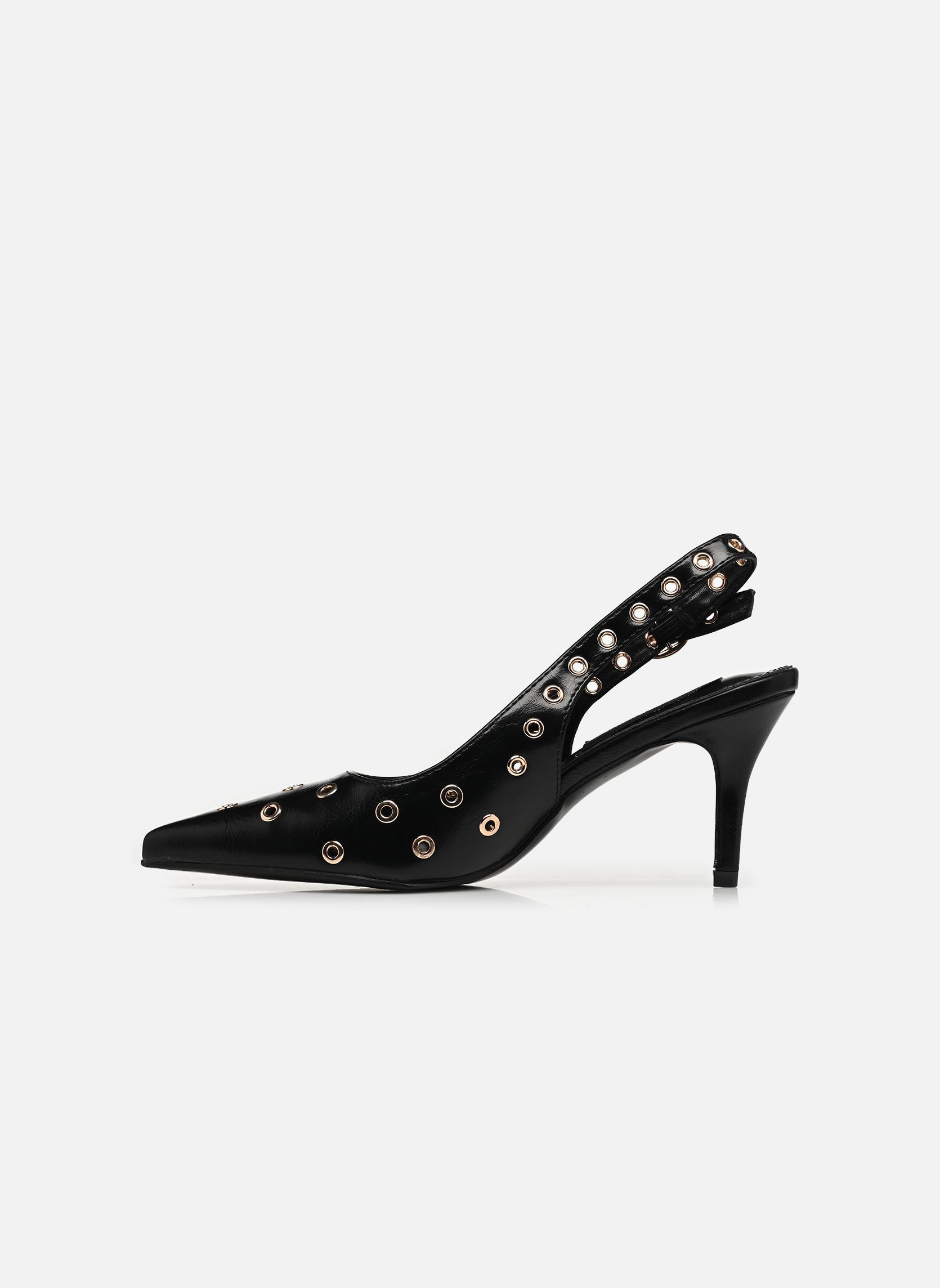 Escarpins à brides Escarpin slingback THEAEYELET femme noir MADE BY Escarpins à brides Escarpin slingback THEAEYELET femme noir NOIR