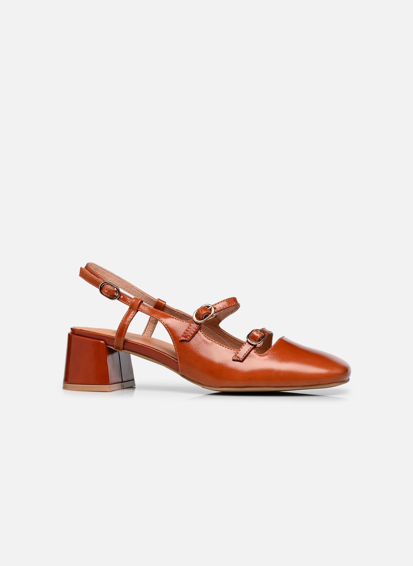 Escarpins à brides ANGELINE femme marron Karston Escarpins à brides ANGELINE femme marron Whisky