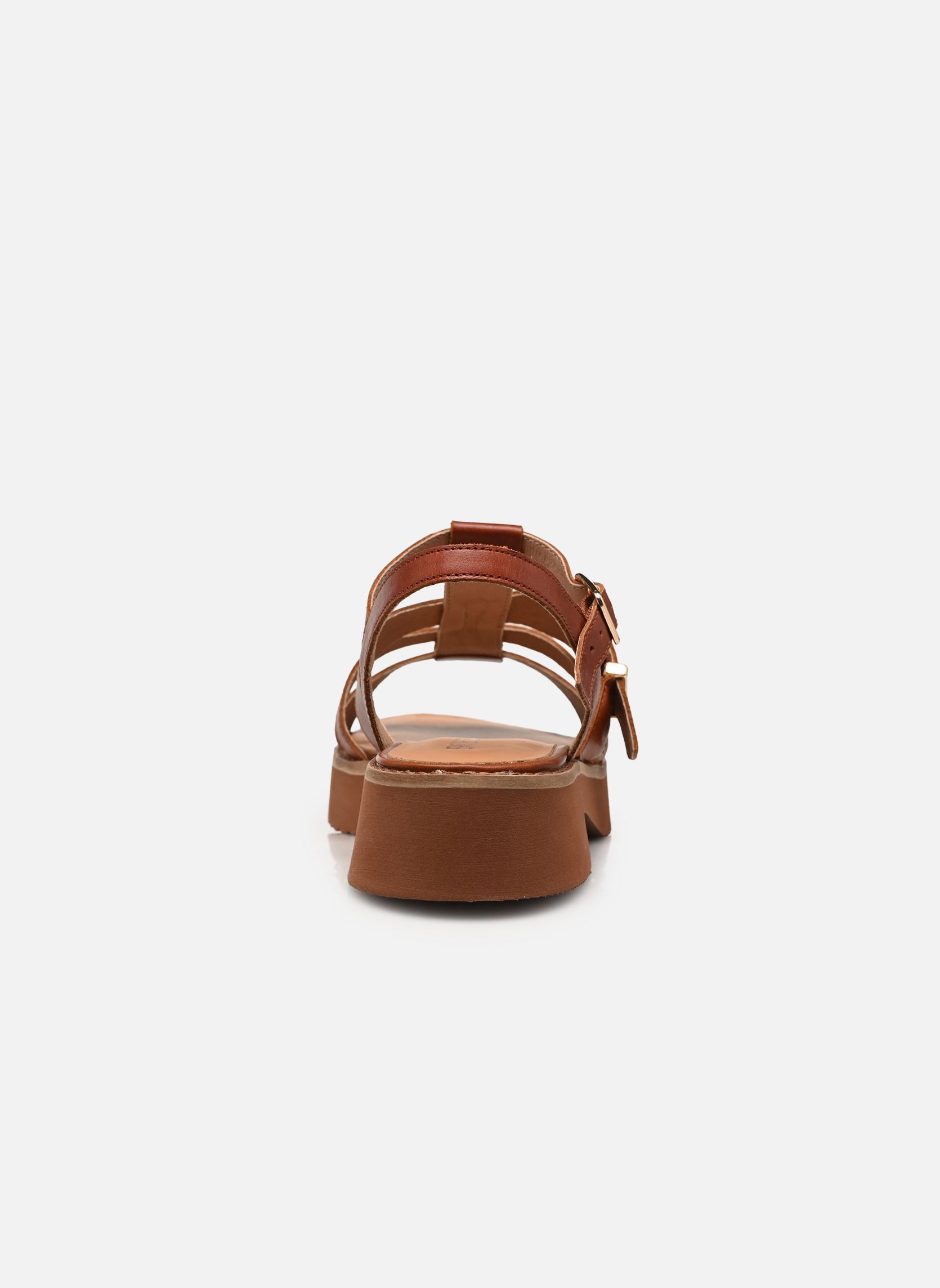 Sandalias y plataformas de cuña CLAUDIA mujer marrón Karston Sandalias y plataformas de cuña CLAUDIA mujer marrón Cognac