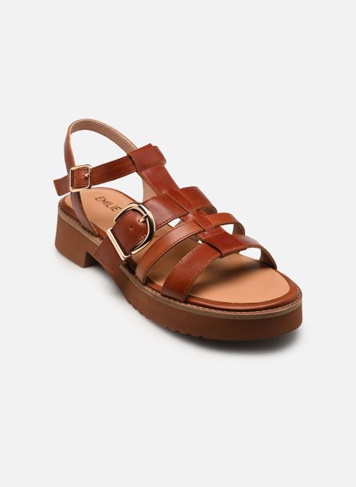 Karston Keil- und Plateausandalen CLAUDIA damen braun