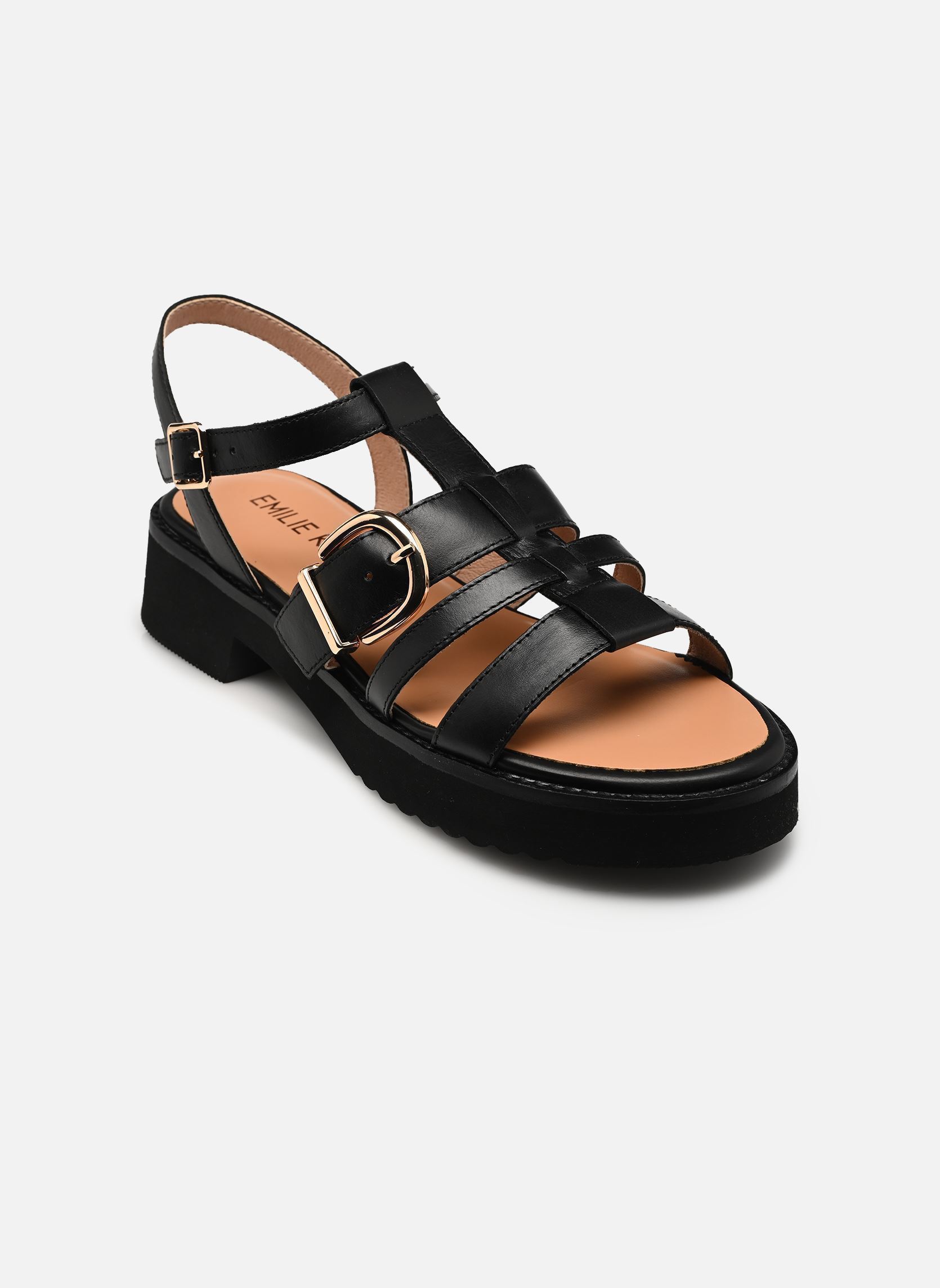 Sandales compensées et plateformes CLAUDIA femme noir Karston Sandales compensées et plateformes CLAUDIA femme noir Noir
