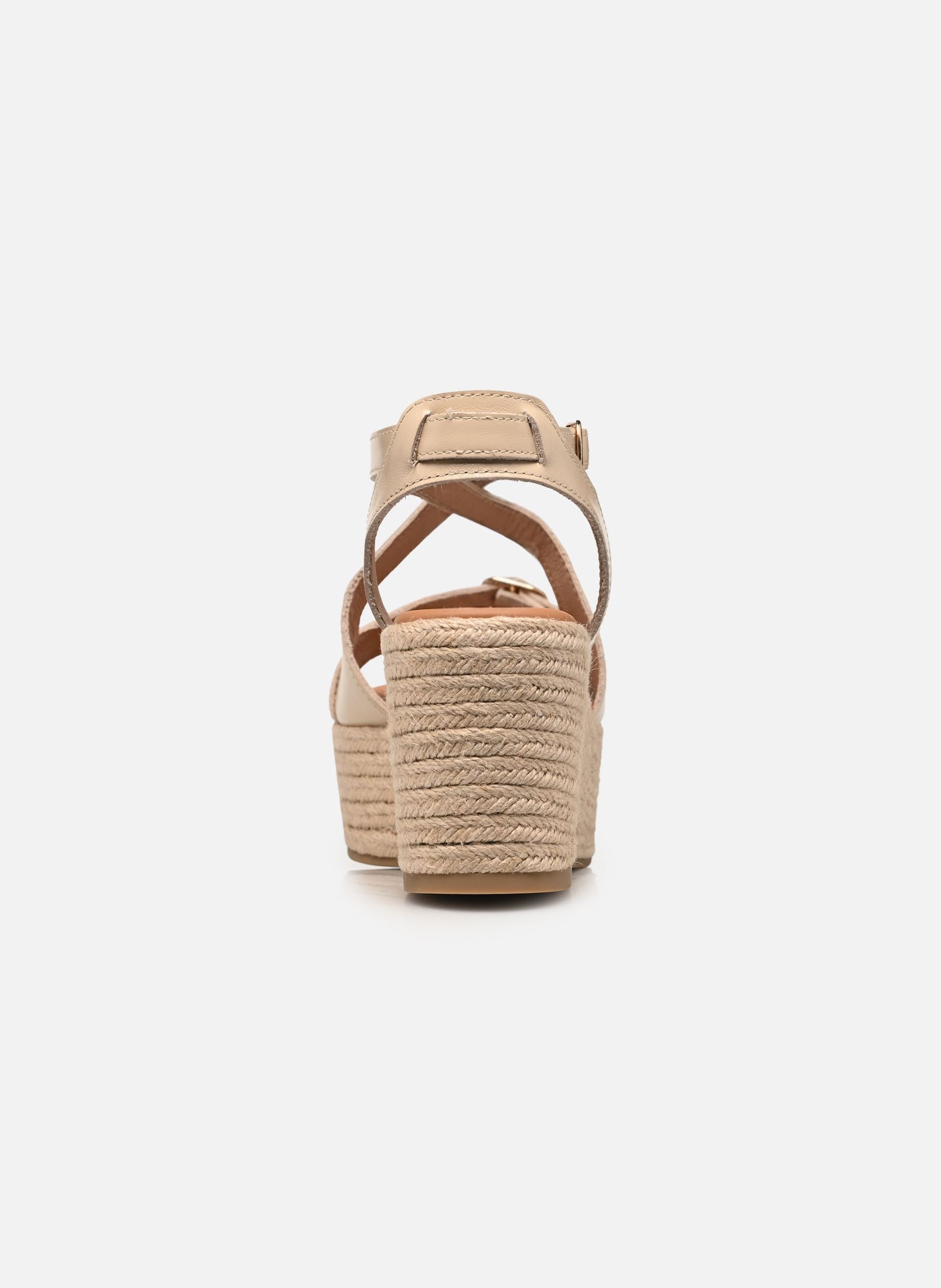 Sandalen met sleehak en plateau NAPOLIE dames wit Karston Sandalen met sleehak en plateau NAPOLIE dames wit Creme