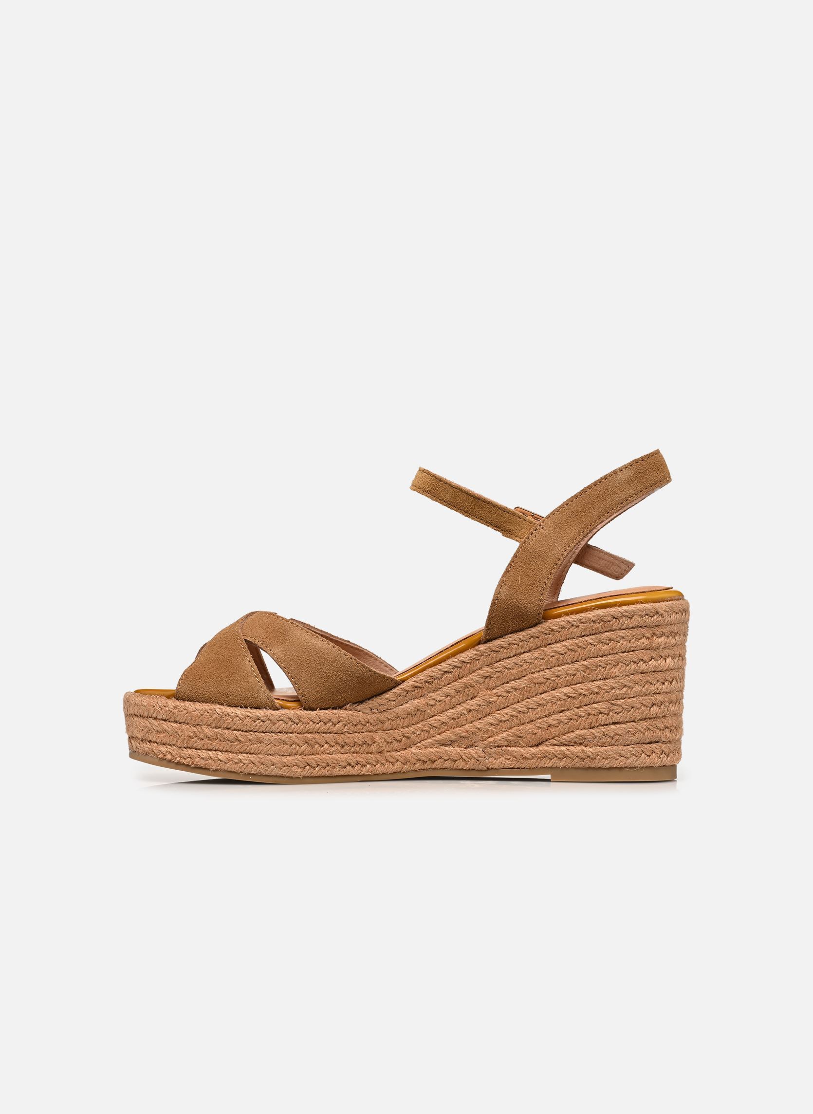 Sandales compensées et plateformes ISELLE femme marron Karston Sandales compensées et plateformes ISELLE femme marron CRT_CAMEL