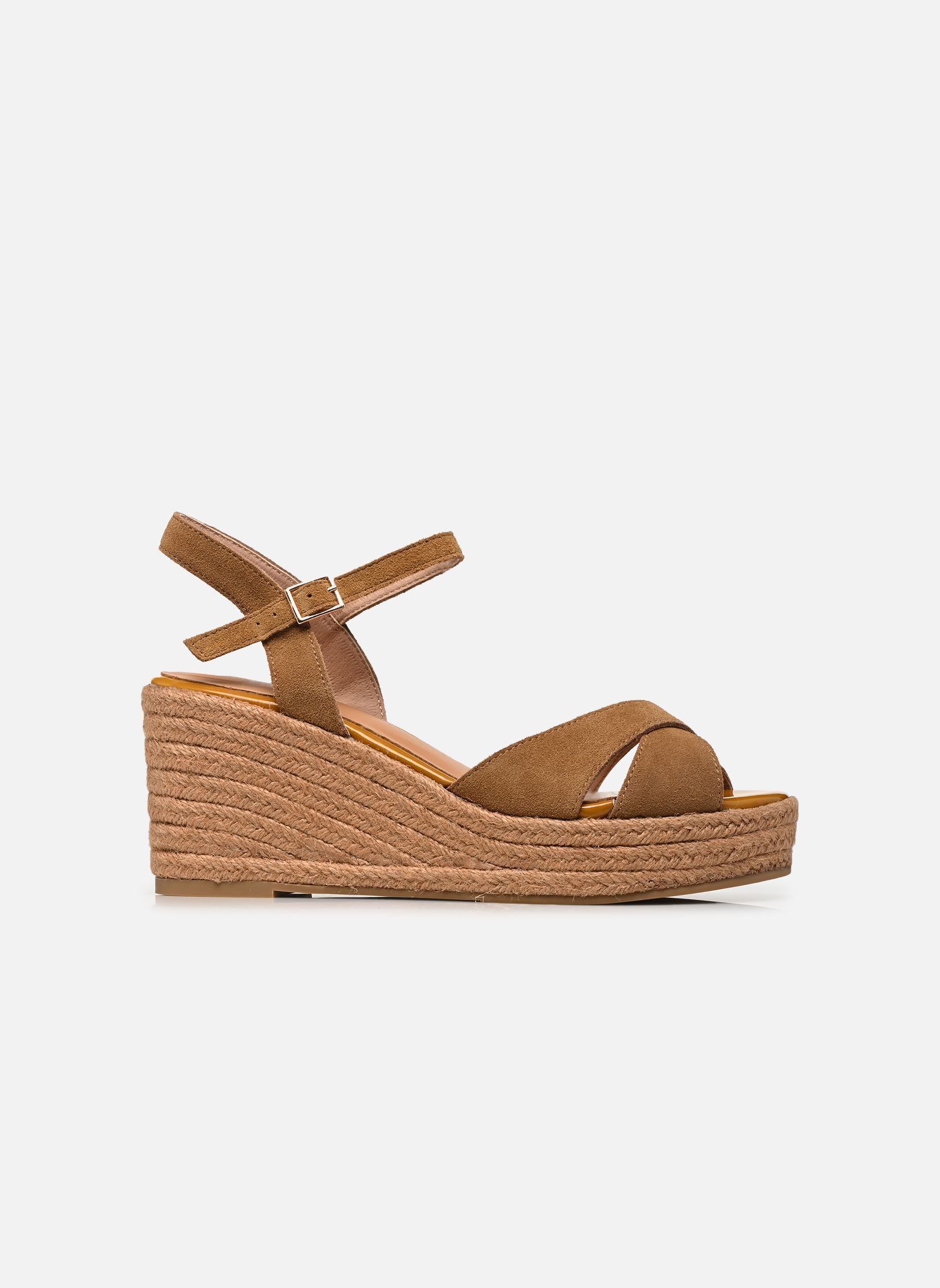 Sandales compensées et plateformes ISELLE femme marron Karston Sandales compensées et plateformes ISELLE femme marron CRT_CAMEL