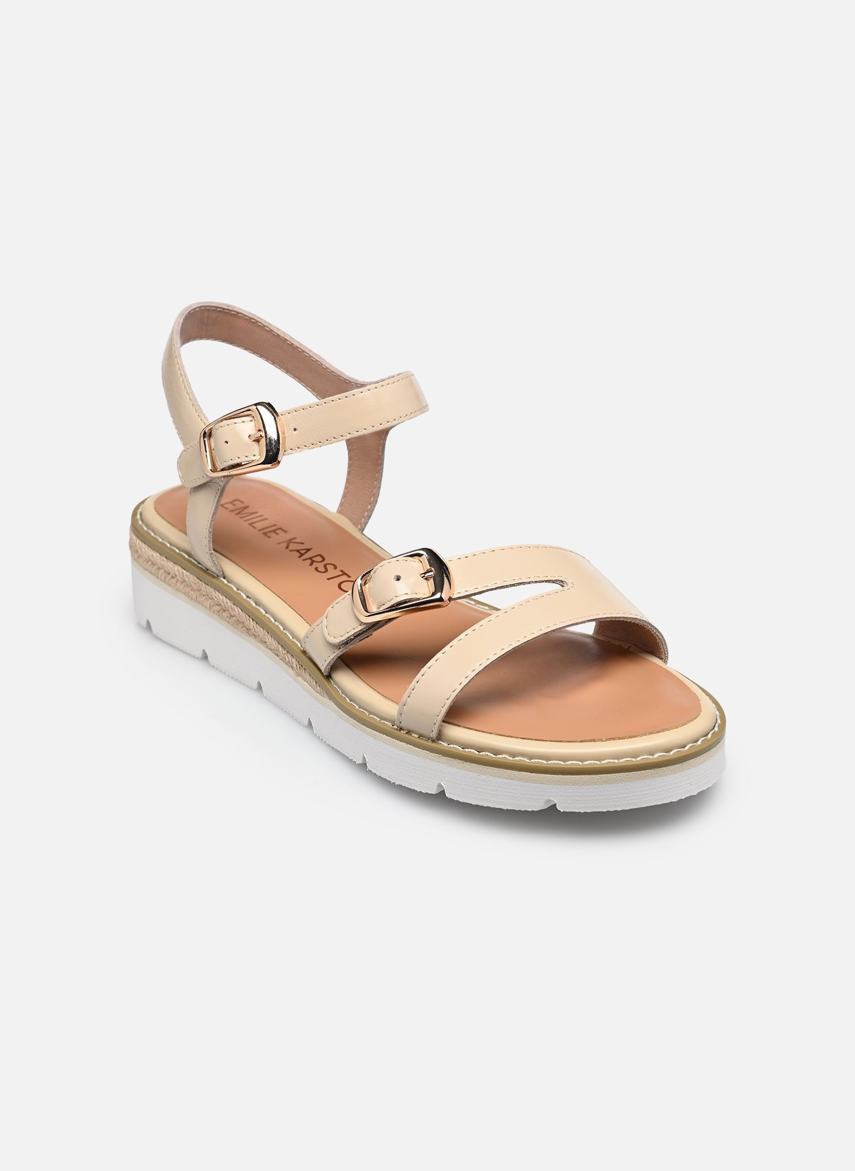 Sandales compensées et plateformes SIRA femme blanc Karston Sandales compensées et plateformes SIRA femme blanc Creme