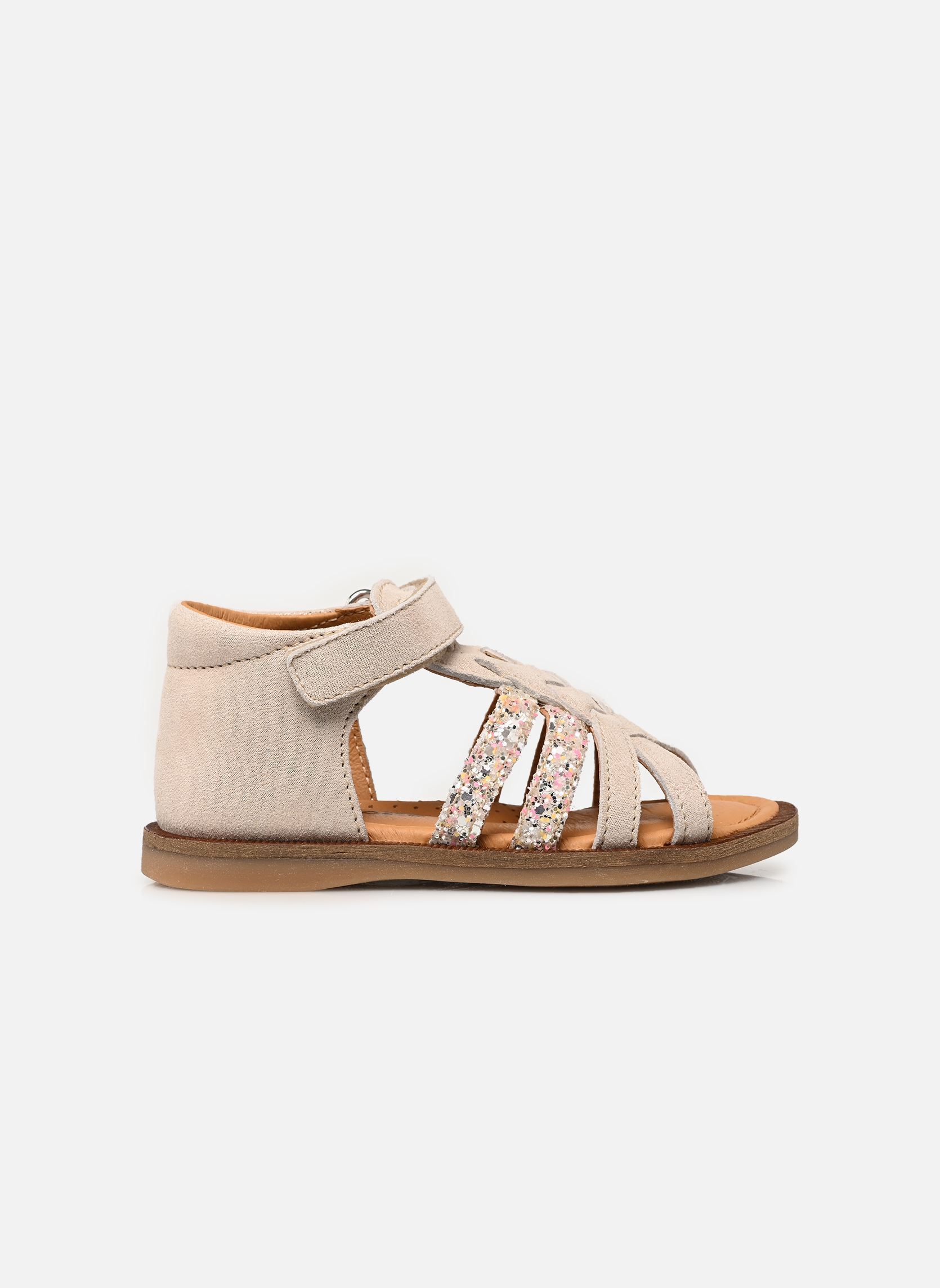 Sandales Tourbillon Velcro fille blanc Babybotte Sandales Tourbillon Velcro fille blanc IVOIRE