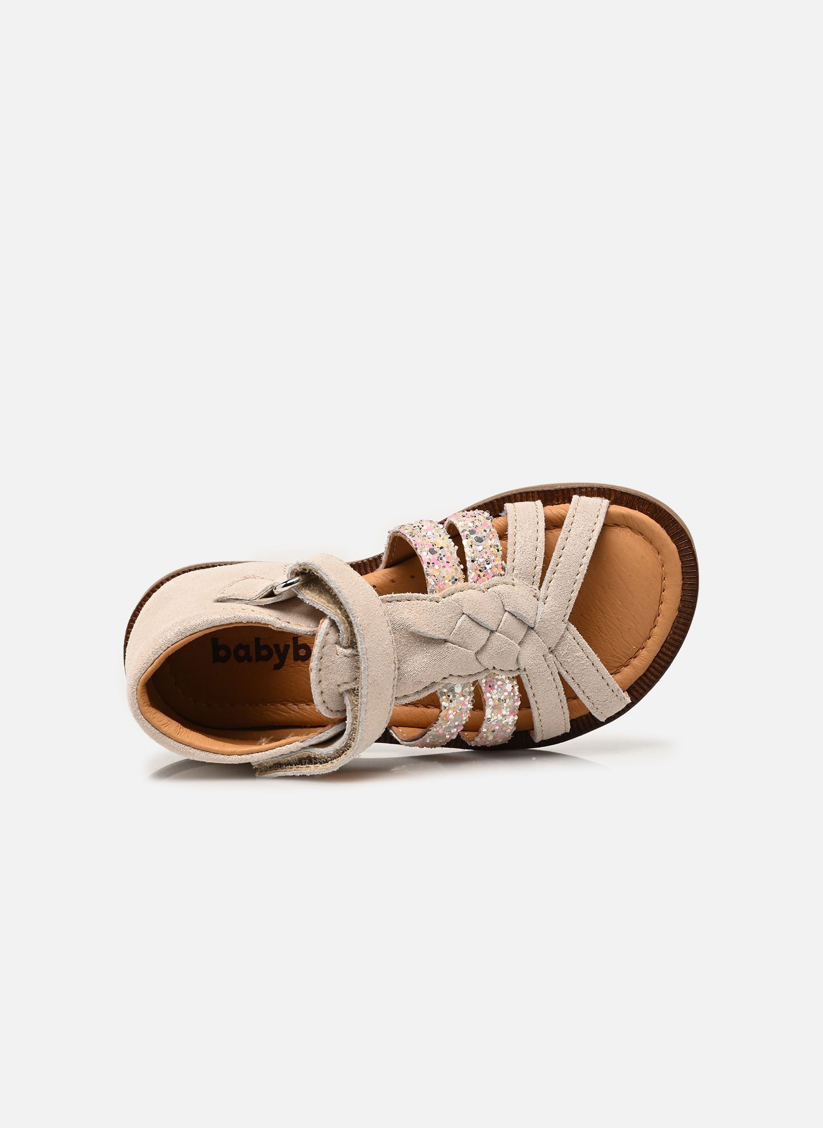 Sandales Tourbillon Velcro fille blanc Babybotte Sandales Tourbillon Velcro fille blanc IVOIRE