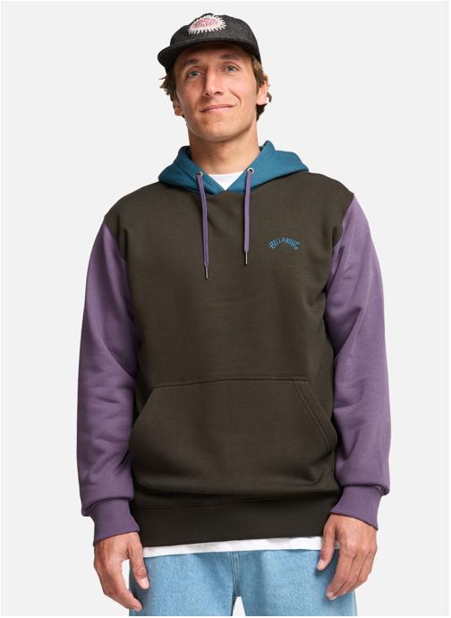 Billabong Sweats à capuche Arch Block Po homme violet