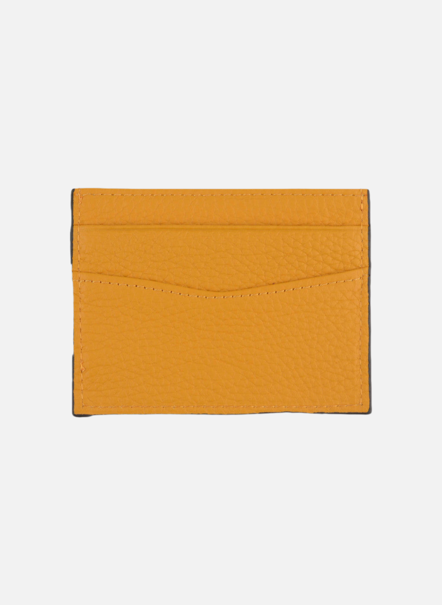Porte-cartes Club femme jaune Pourchet Porte-cartes Club femme jaune Jaune moutarde