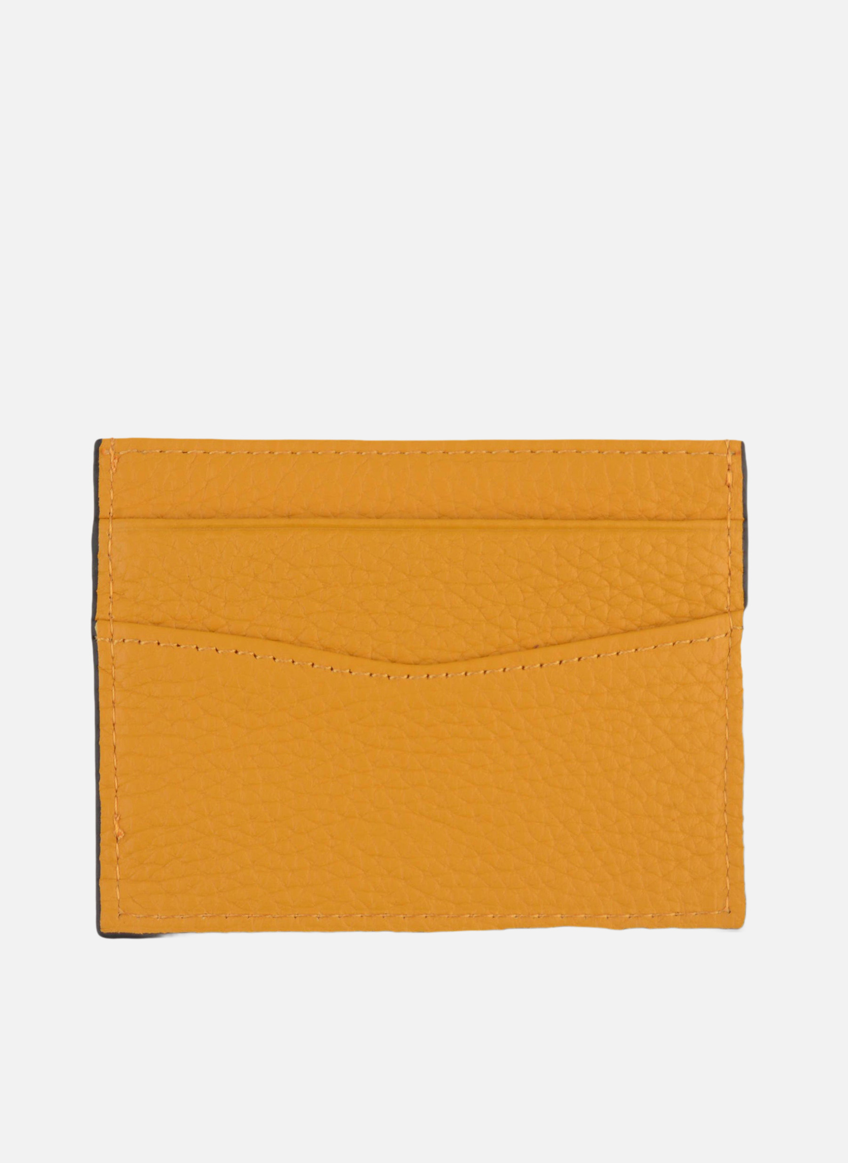 Porte-cartes Club femme jaune Pourchet Porte-cartes Club femme jaune Jaune moutarde