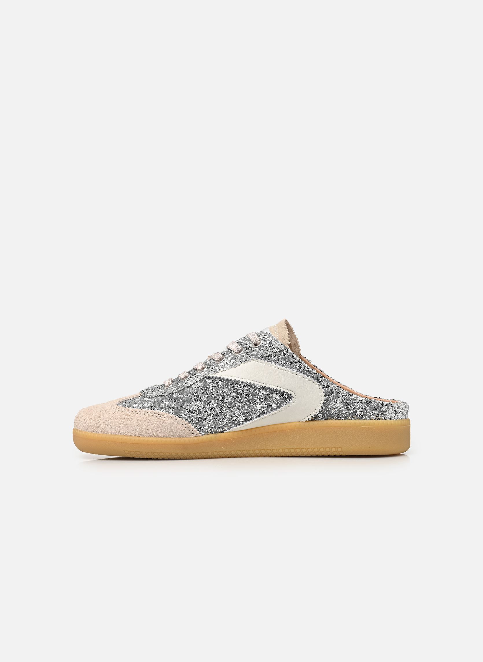Pantoletten und Clogs Nova Mule damen silber 0-105 Pantoletten und Clogs Nova Mule damen silber Glitter