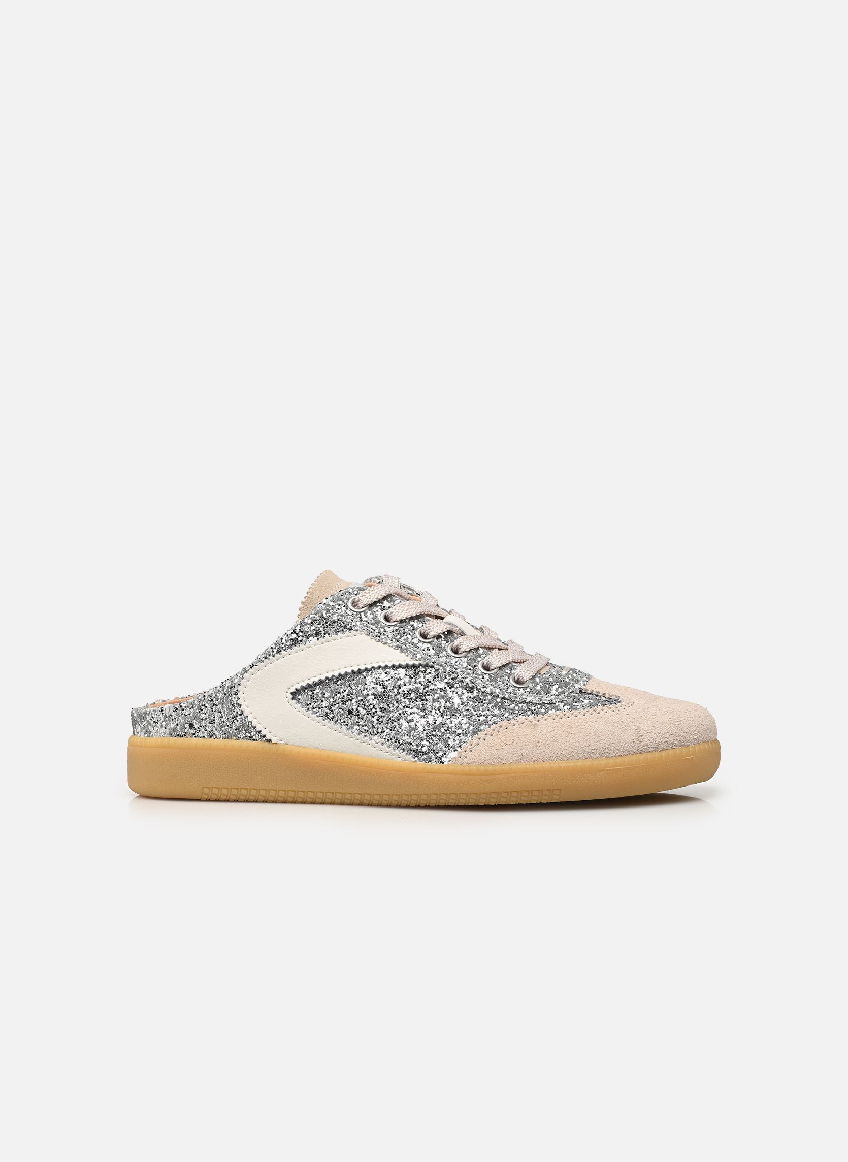 Pantoletten und Clogs Nova Mule damen silber 0-105 Pantoletten und Clogs Nova Mule damen silber Glitter