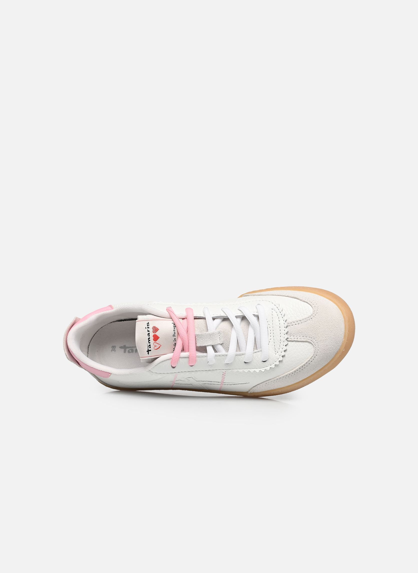 Lage sneakers 23609-46 dames wit Tamaris Lage sneakers 23609-46 dames wit WHITE/ROSE