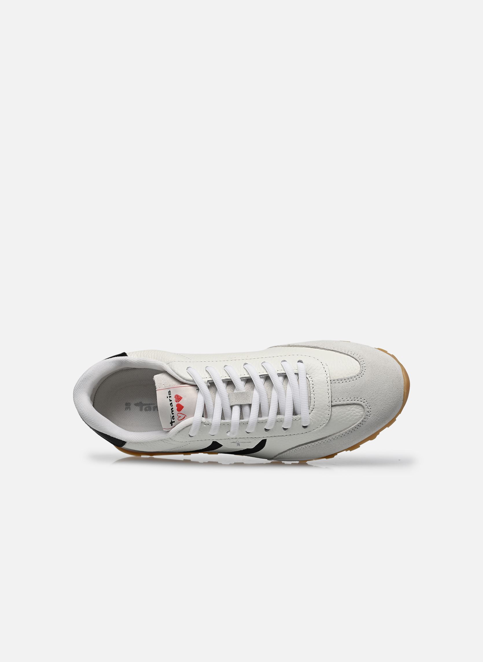 Niedrige Sneaker 23614-46 damen weiß Tamaris Niedrige Sneaker 23614-46 damen weiß WHITE/BLACK