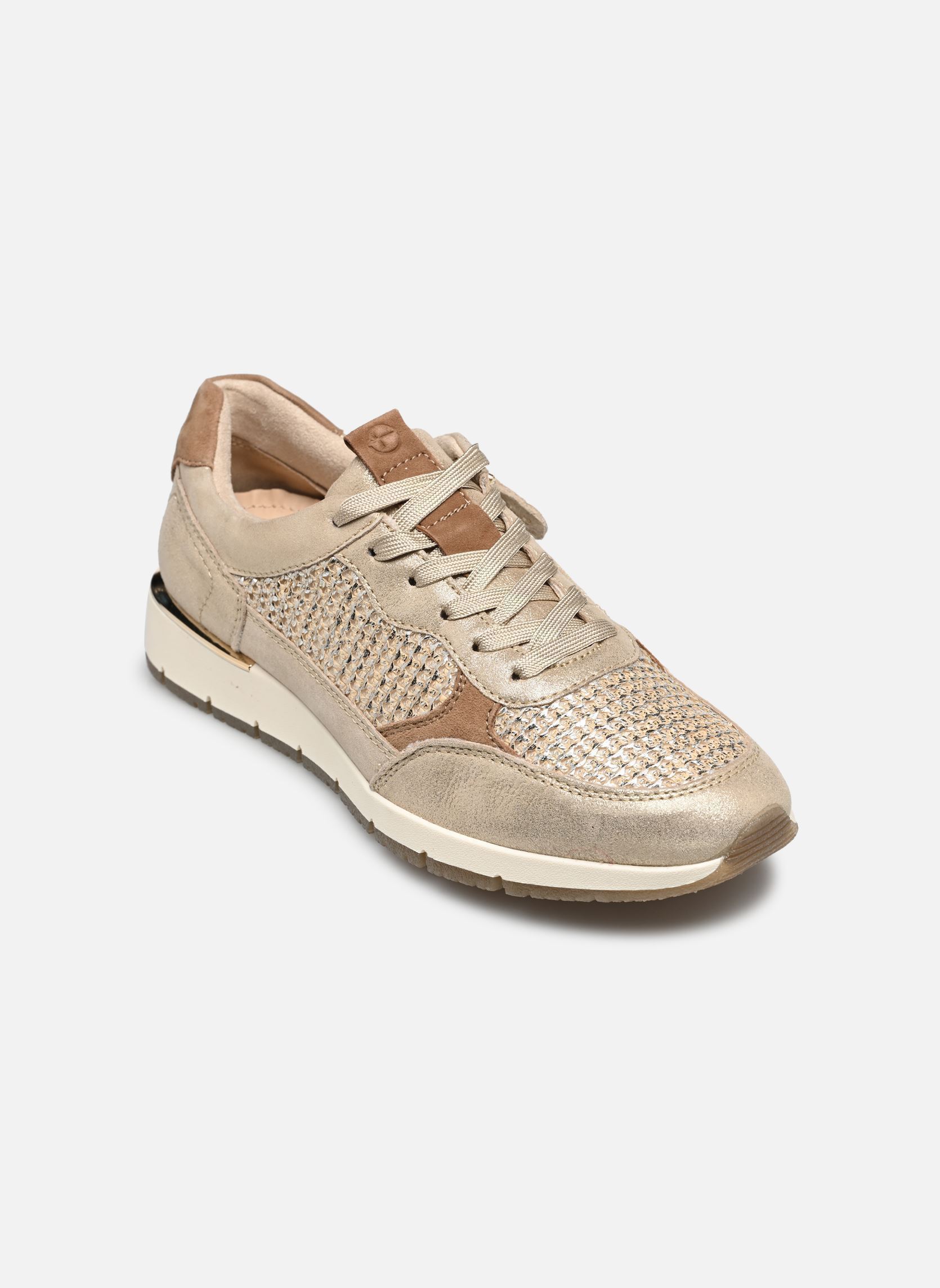 Baskets basses 23748-46 femme or et bronze Tamaris Baskets basses 23748-46 femme or et bronze IVORY STRUCT.