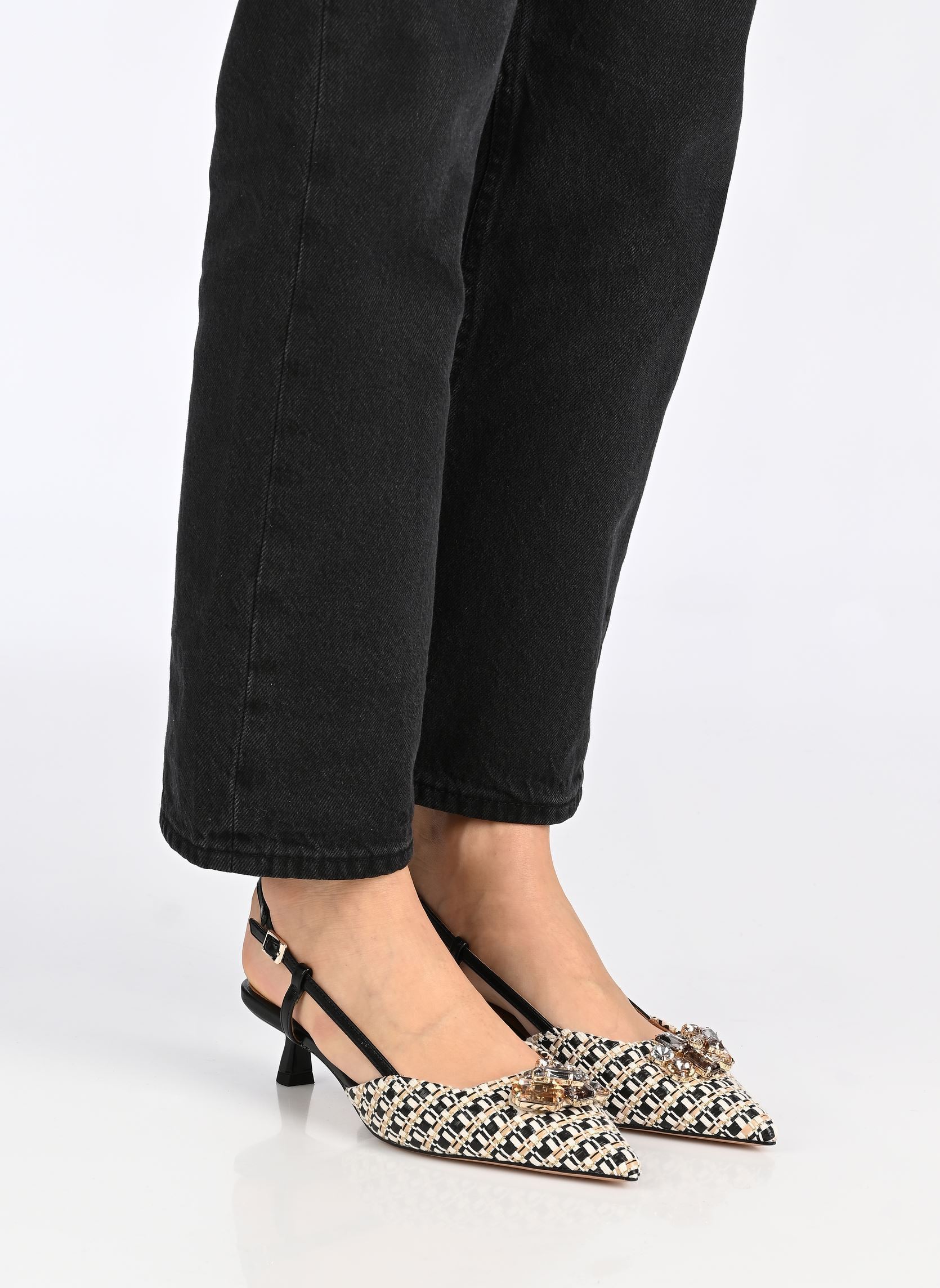 Slingback pumps 29512-46 dames meerkleurig Tamaris Slingback pumps 29512-46 dames meerkleurig BLACK COMB