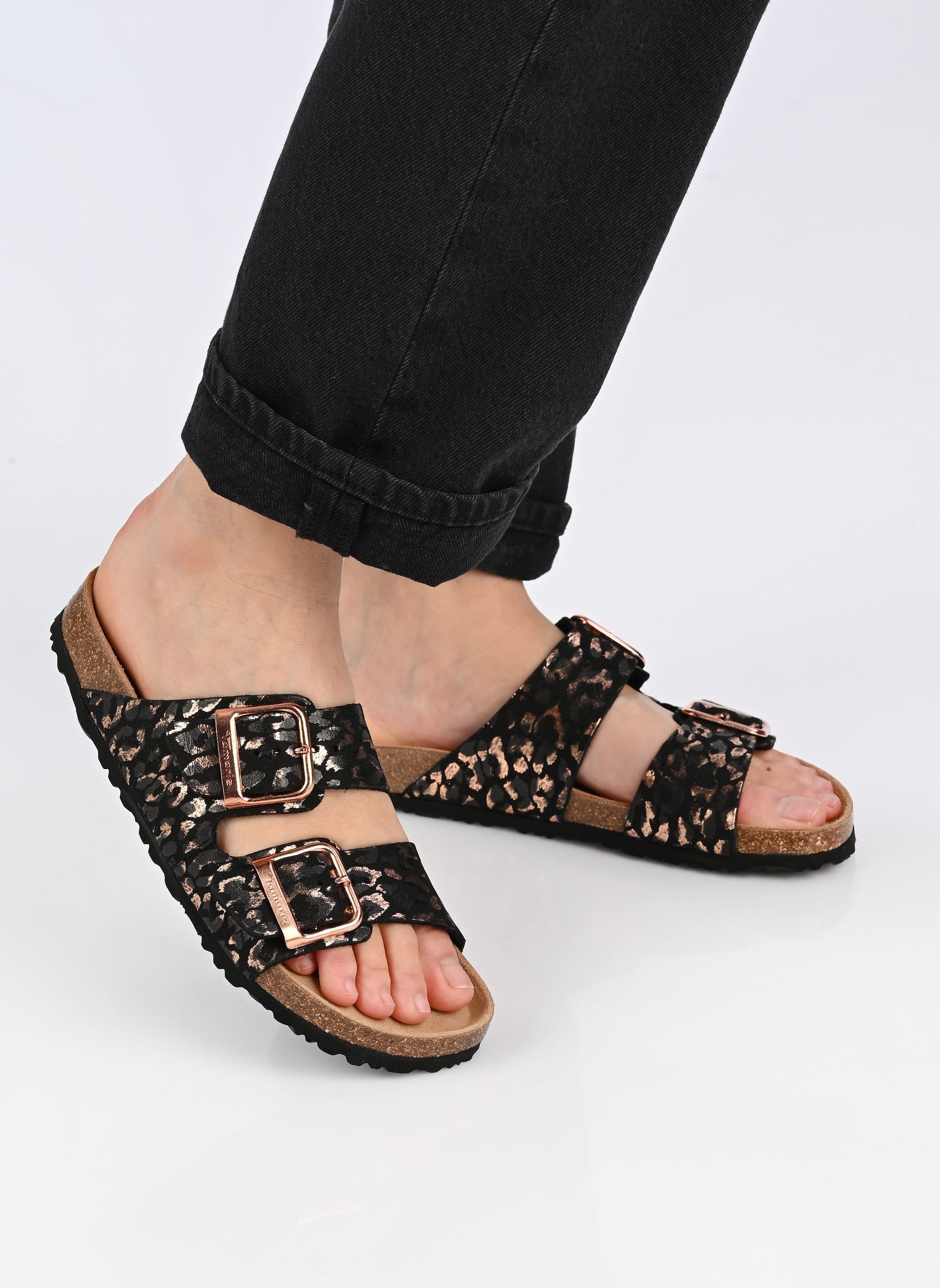 Pantoletten und Clogs 27523-46 damen schwarz Tamaris Pantoletten und Clogs 27523-46 damen schwarz BLACK/LEOPARD