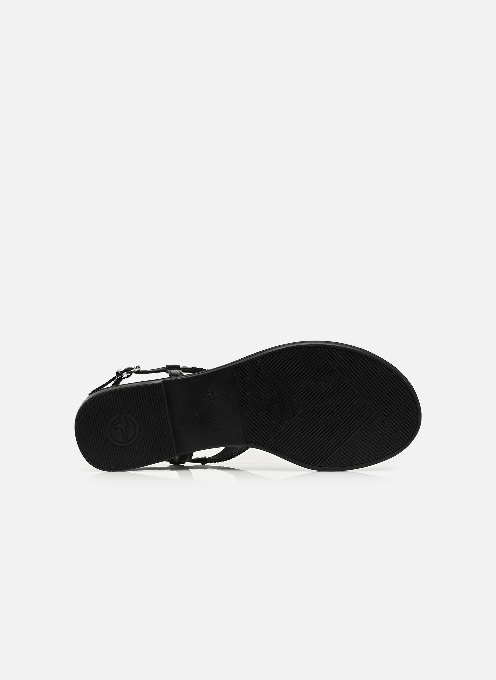 Sandales plates 28132-44 femme noir Tamaris Sandales plates 28132-44 femme noir BLACK GLAM