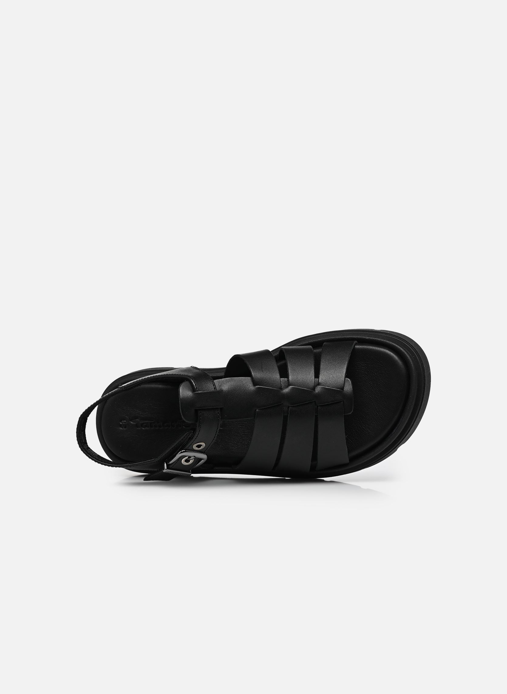 Sandales compensées et plateformes 28214-46 femme noir Tamaris Sandales compensées et plateformes 28214-46 femme noir BLACK LEATHER