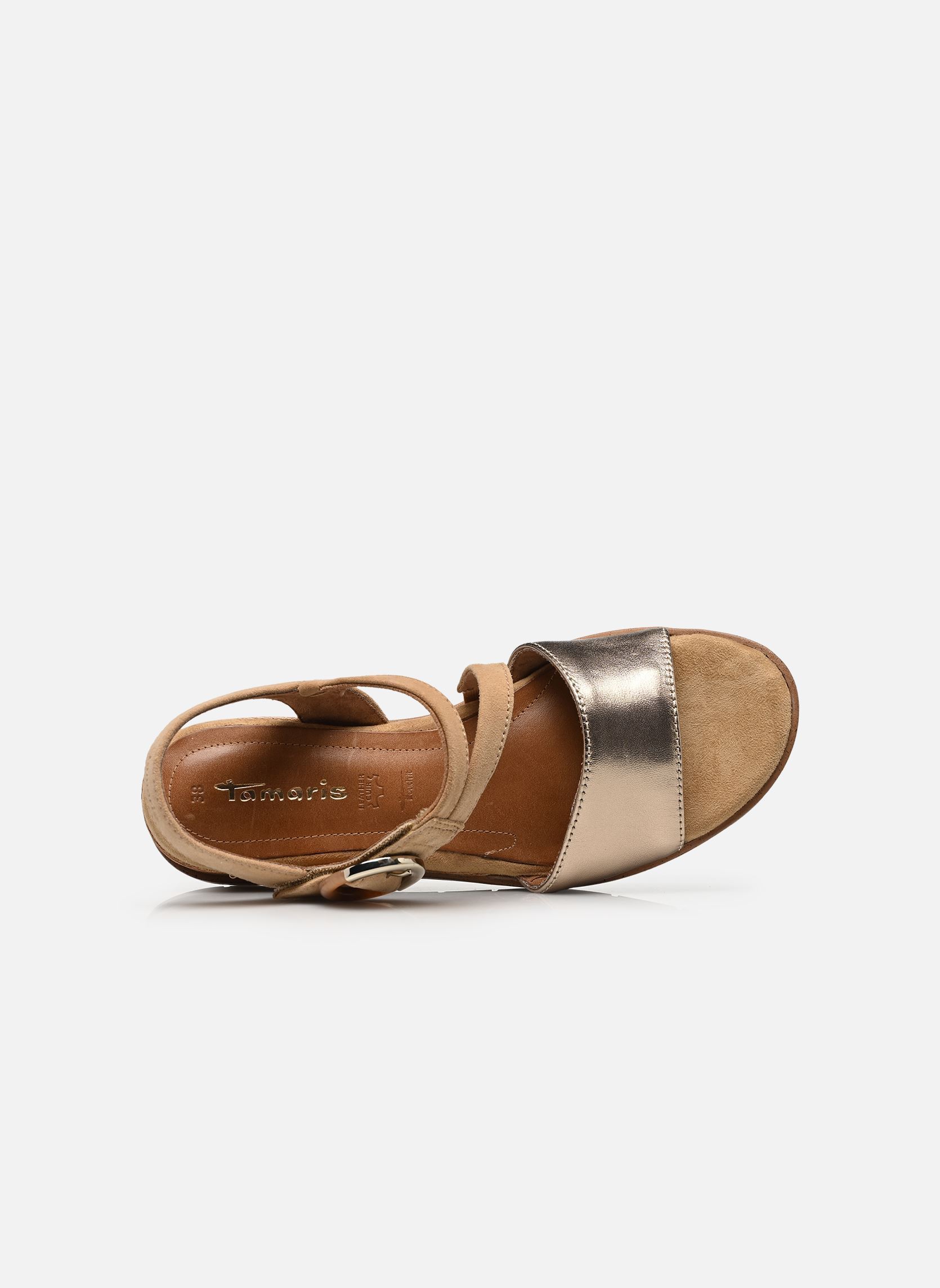 Sandales compensées et plateformes 28232-46 femme marron Tamaris Sandales compensées et plateformes 28232-46 femme marron TAN COMB