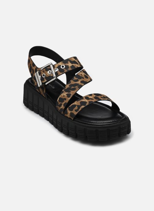 Tamaris Sandalen met sleehak en plateau 28233-46 dames bruin