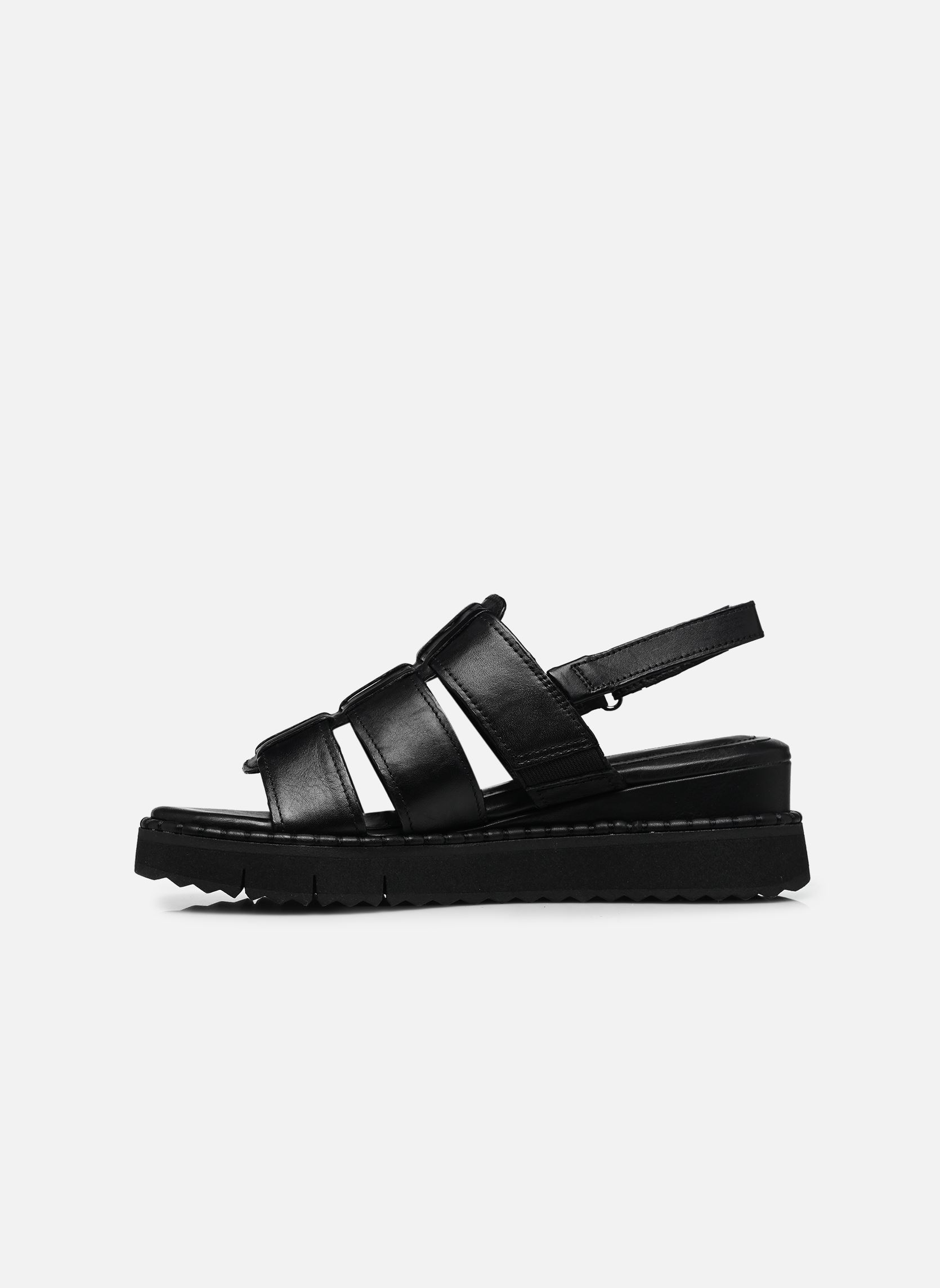Sandalen met sleehak en plateau 28243-46 dames zwart Tamaris Sandalen met sleehak en plateau 28243-46 dames zwart BLACK LEATHER