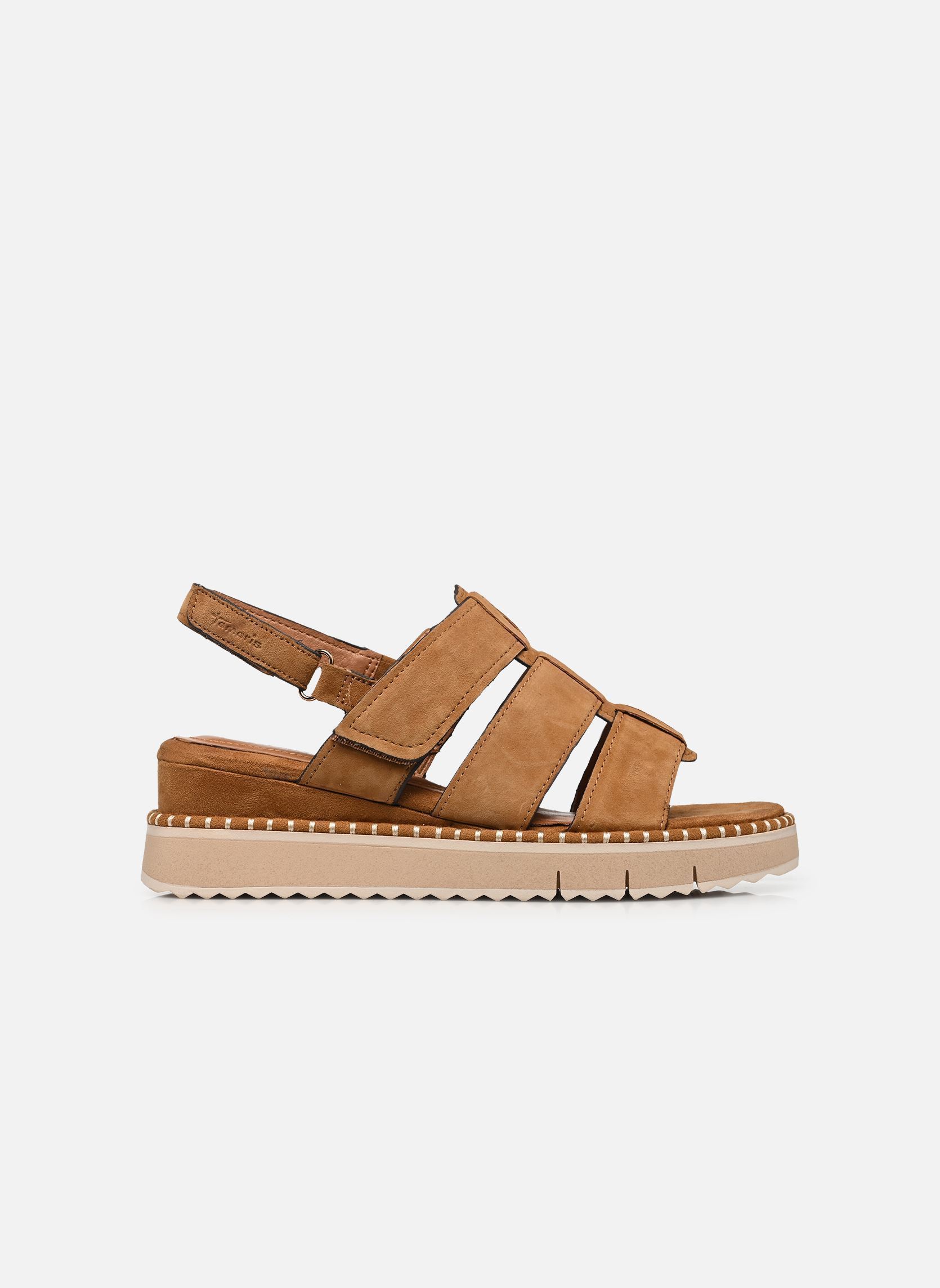 Keil- und Plateausandalen 28243-46 damen braun Tamaris Keil- und Plateausandalen 28243-46 damen braun COGNAC
