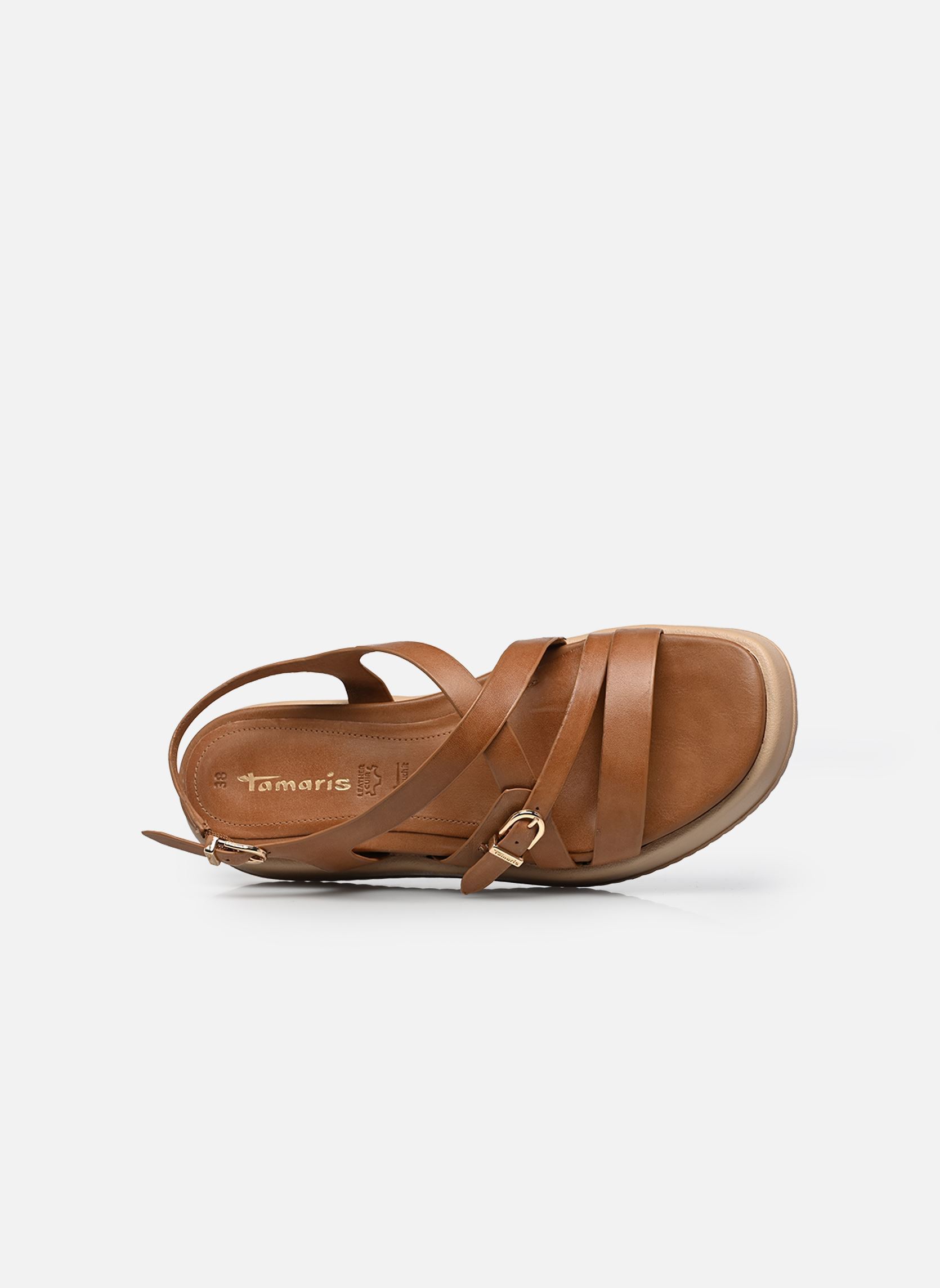 Sandales compensées et plateformes 28365-46 femme marron Tamaris Sandales compensées et plateformes 28365-46 femme marron COGNAC