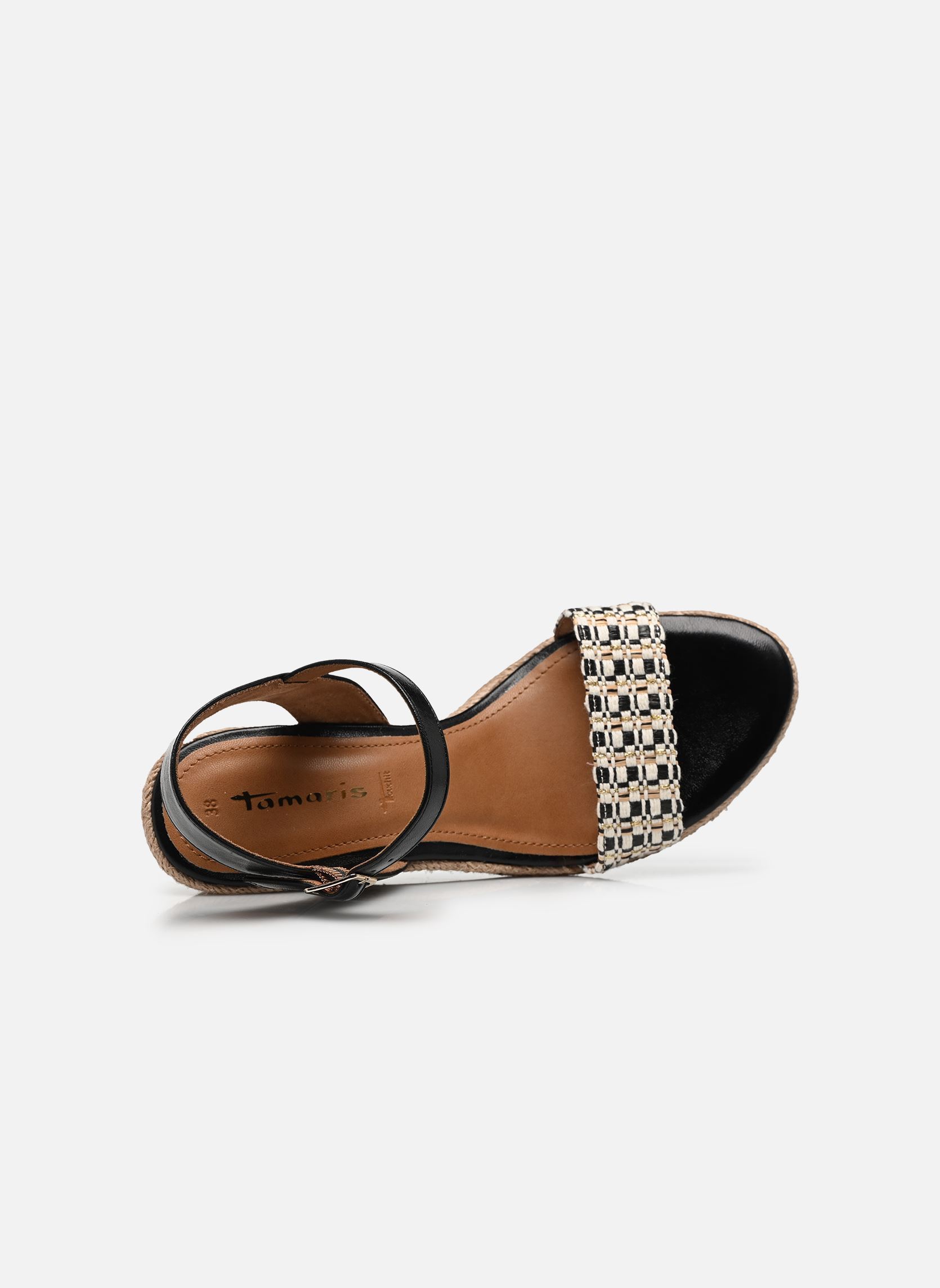 Keil- und Plateau-Espadrilles 28376-46 damen schwarz Tamaris Keil- und Plateau-Espadrilles 28376-46 damen schwarz BLACK COMB