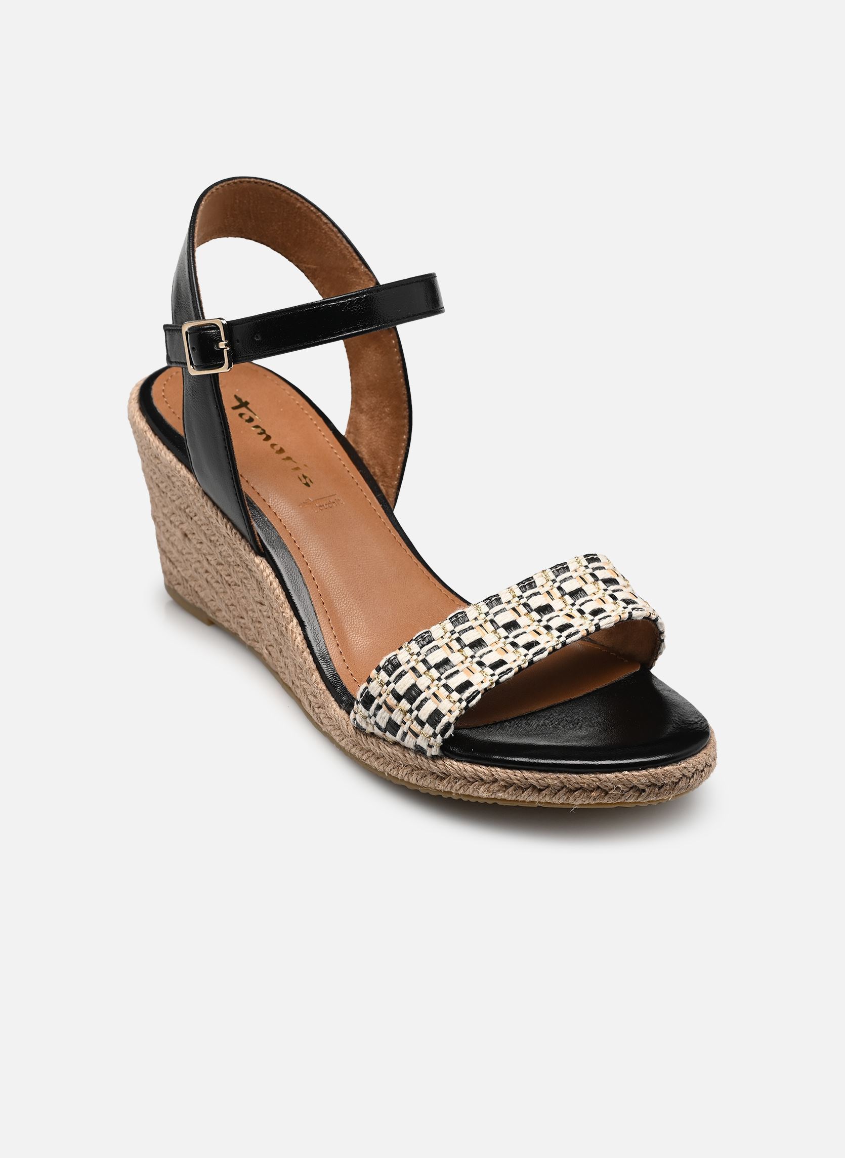 Keil- und Plateau-Espadrilles 28376-46 damen schwarz Tamaris Keil- und Plateau-Espadrilles 28376-46 damen schwarz BLACK COMB