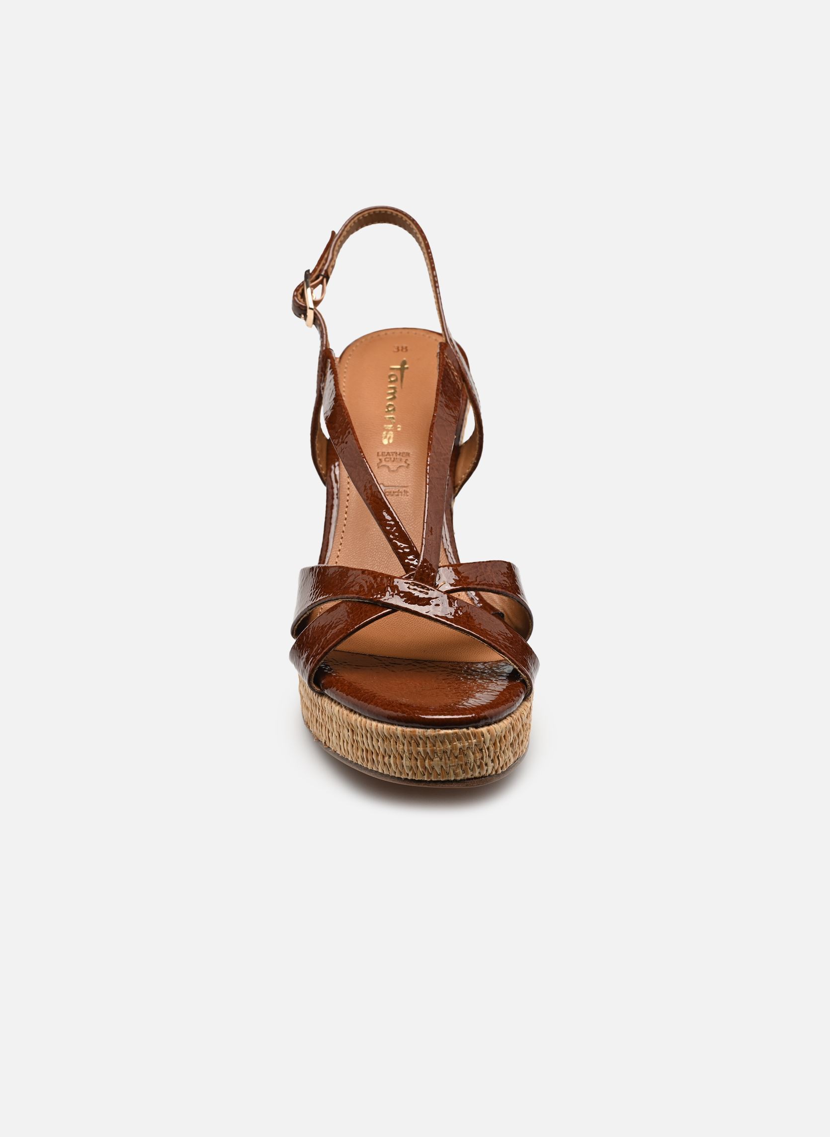 Keil- und Plateausandalen 28381-46 damen braun Tamaris Keil- und Plateausandalen 28381-46 damen braun COGNAC PATENT