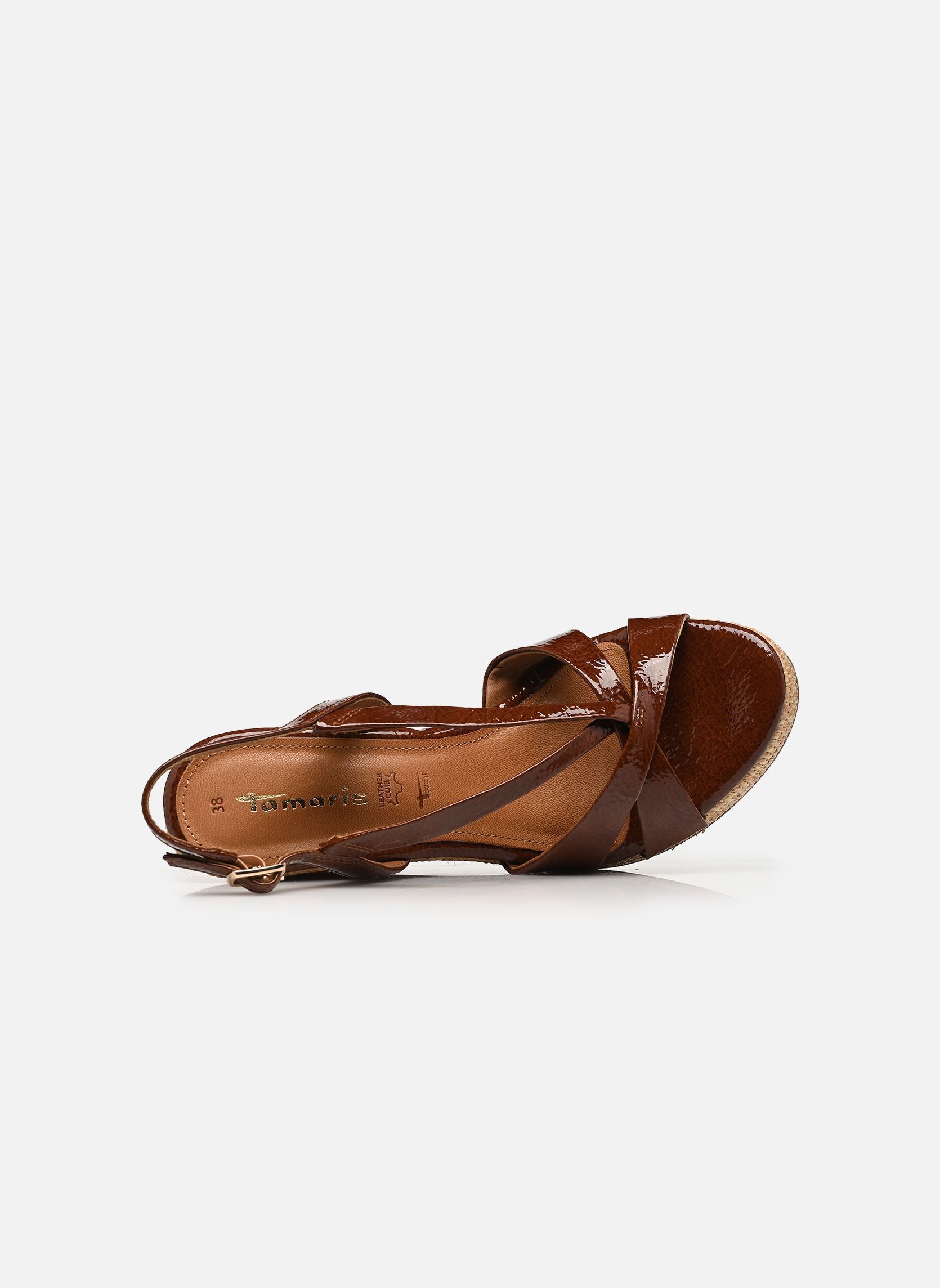 Keil- und Plateausandalen 28381-46 damen braun Tamaris Keil- und Plateausandalen 28381-46 damen braun COGNAC PATENT