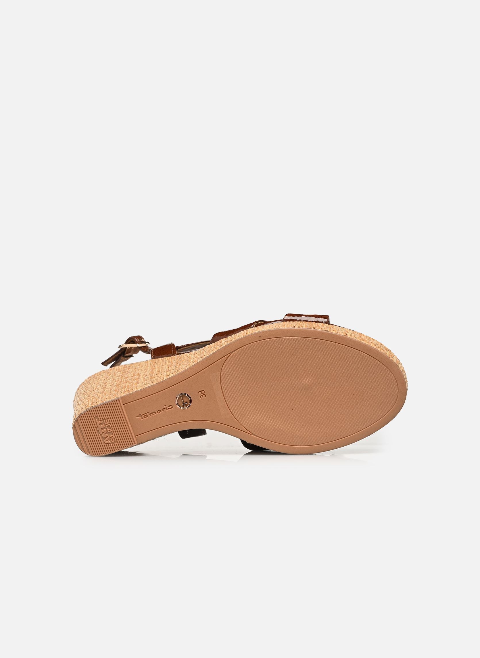 Keil- und Plateausandalen 28381-46 damen braun Tamaris Keil- und Plateausandalen 28381-46 damen braun COGNAC PATENT