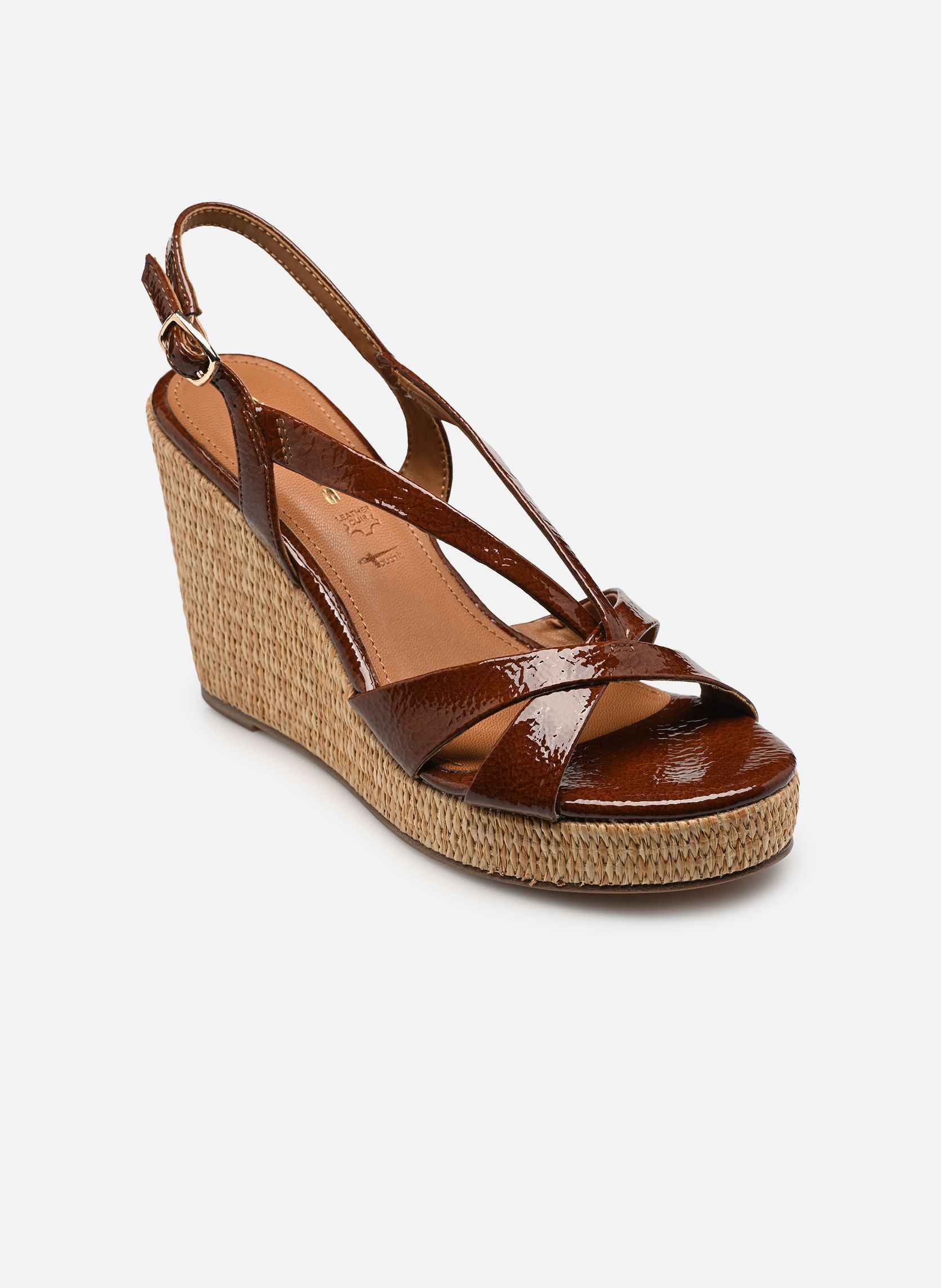 Keil- und Plateausandalen 28381-46 damen braun Tamaris Keil- und Plateausandalen 28381-46 damen braun COGNAC PATENT