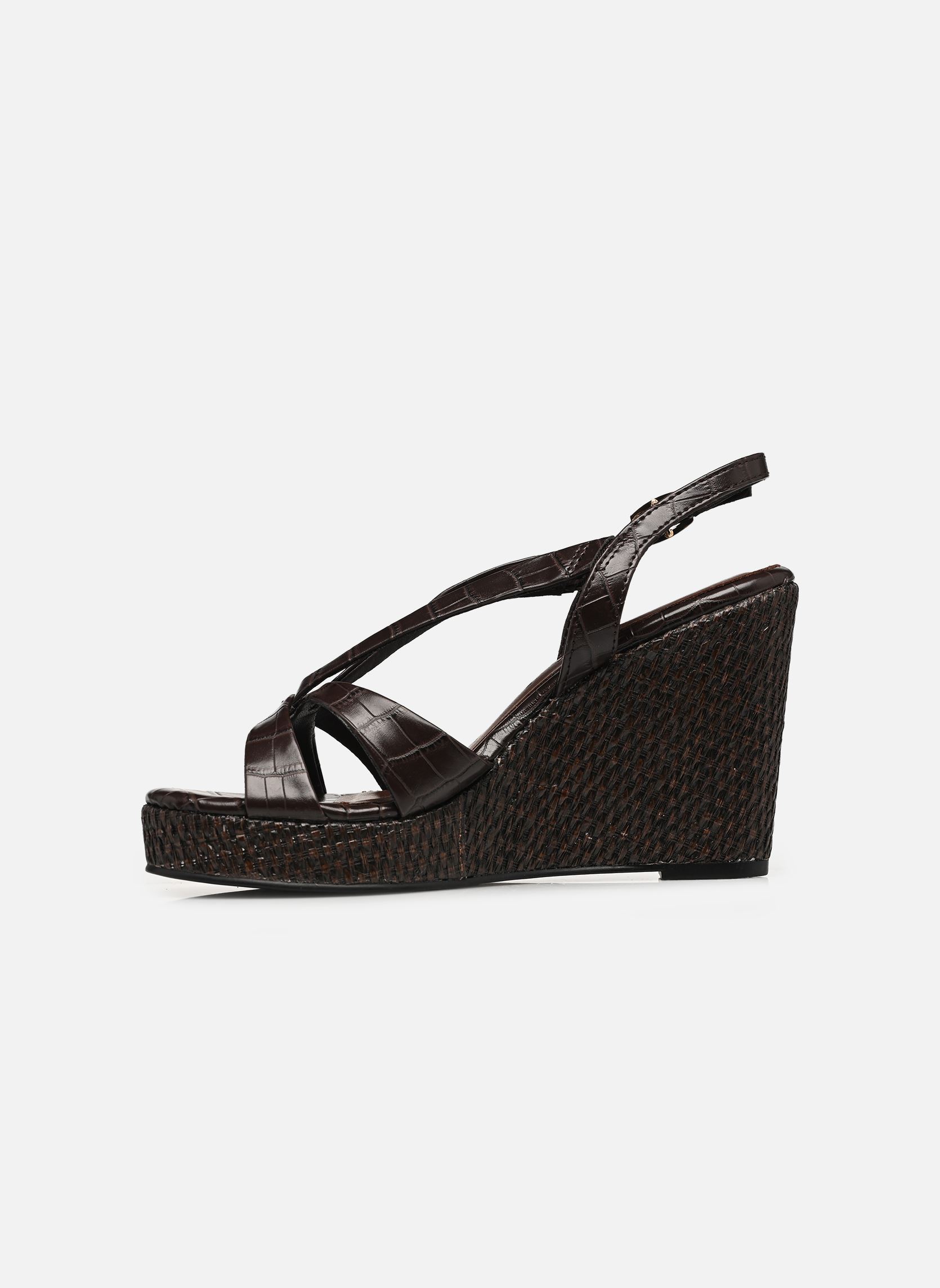 Sandali con zeppa e plateau 28381-46 donna marrone Tamaris Sandali con zeppa e plateau 28381-46 donna marrone MOCCA CROCO