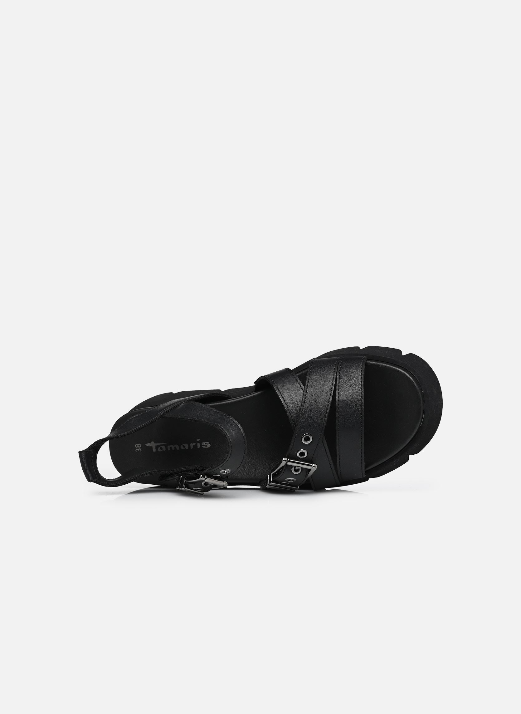 Sandales compensées et plateformes 28510-46 femme noir Tamaris Sandales compensées et plateformes 28510-46 femme noir BLACK
