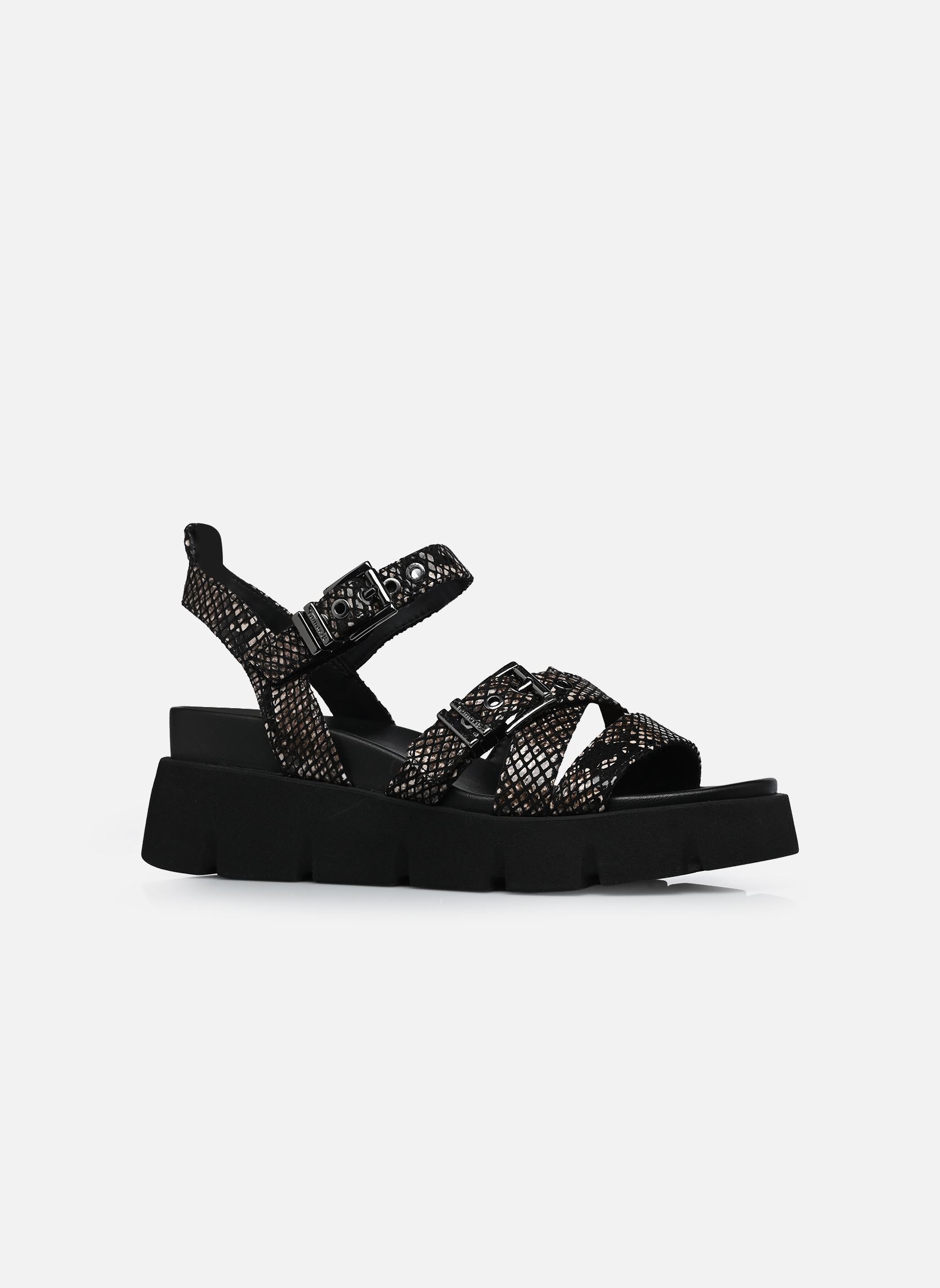 Sandales compensées et plateformes 28511-46 femme noir Tamaris Sandales compensées et plateformes 28511-46 femme noir BLACK SNAKE