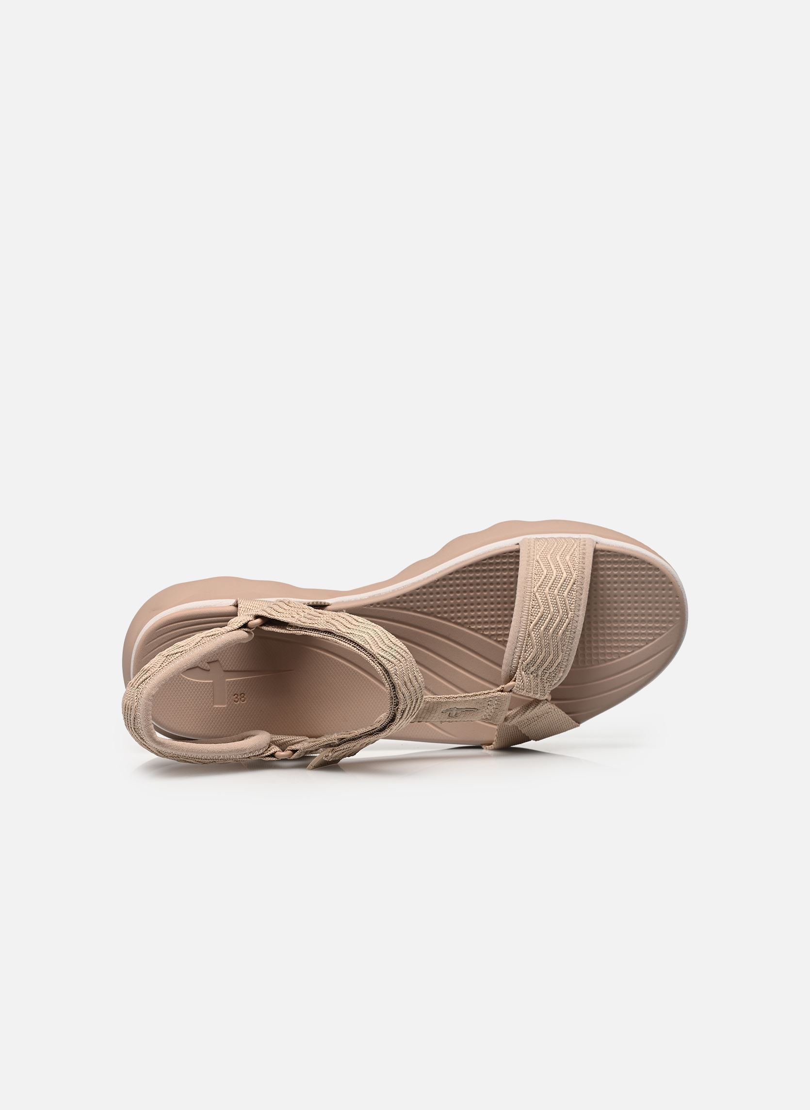 Sandales compensées et plateformes 28700-46 femme beige Tamaris Sandales compensées et plateformes 28700-46 femme beige TAUPE