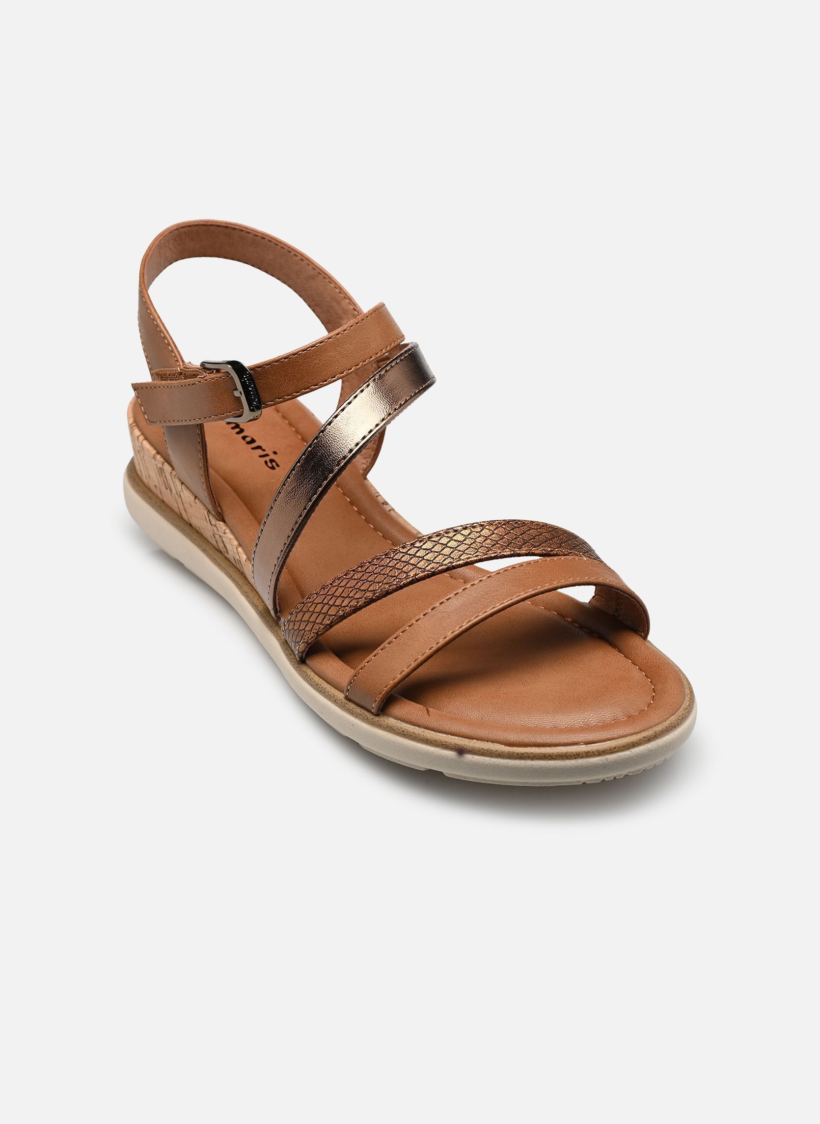 Sandales compensées et plateformes 28713-46 femme marron Tamaris Sandales compensées et plateformes 28713-46 femme marron COGNAC